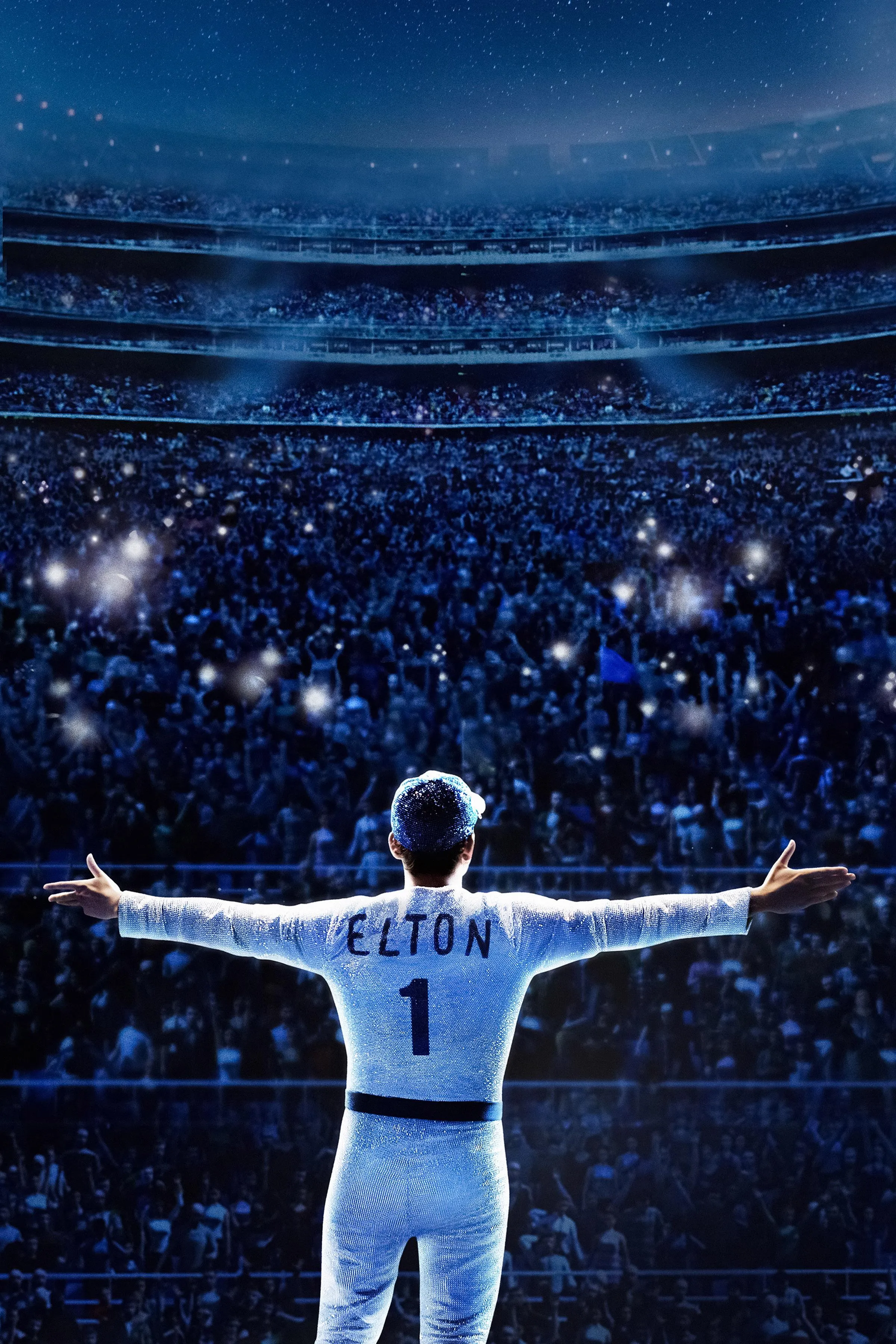 Stadium Crowd Cheering for Athlete Under Bright Lights