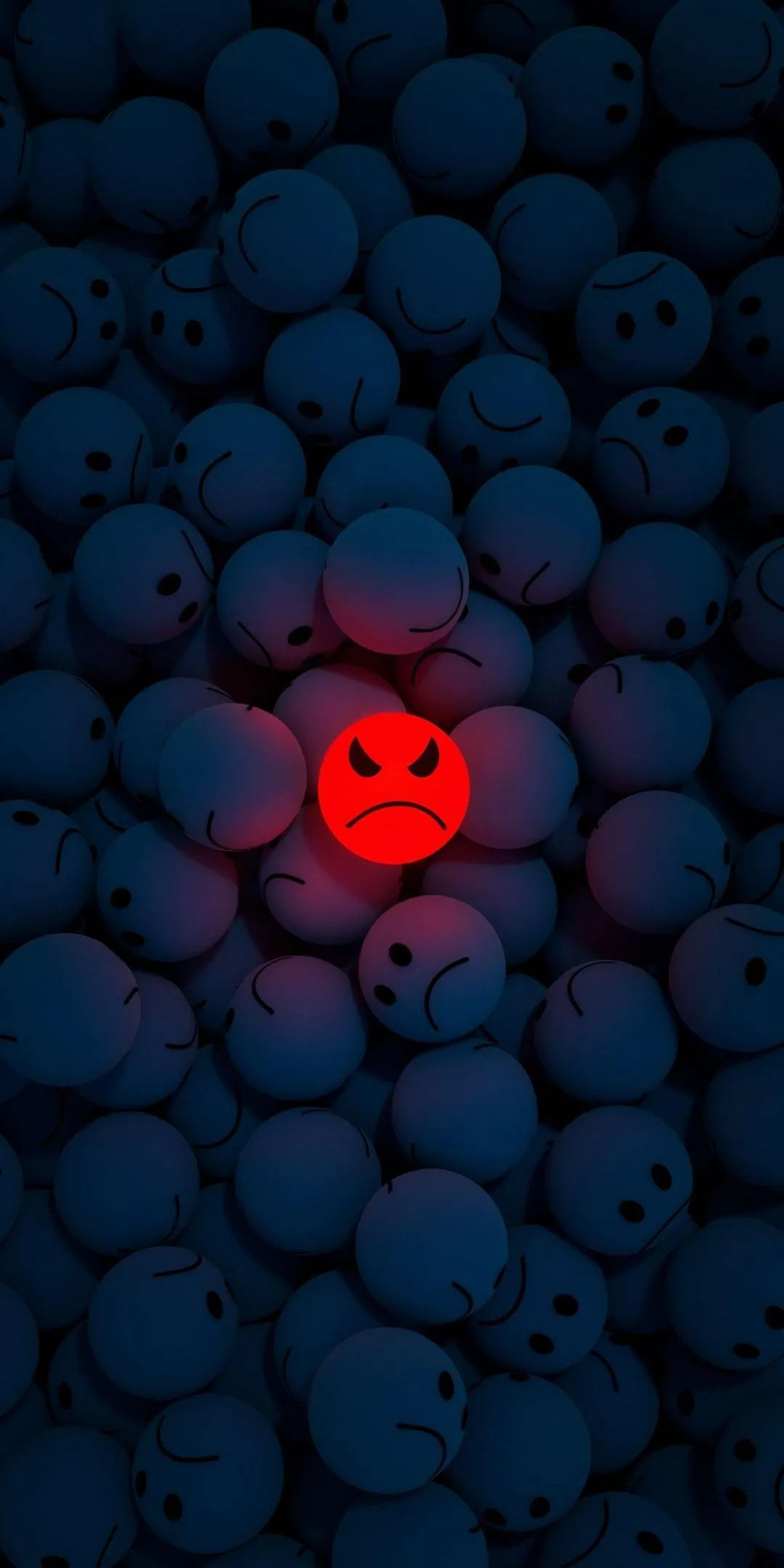 Standing Out with Emotion Amid a Sea of Faces Wallpaper