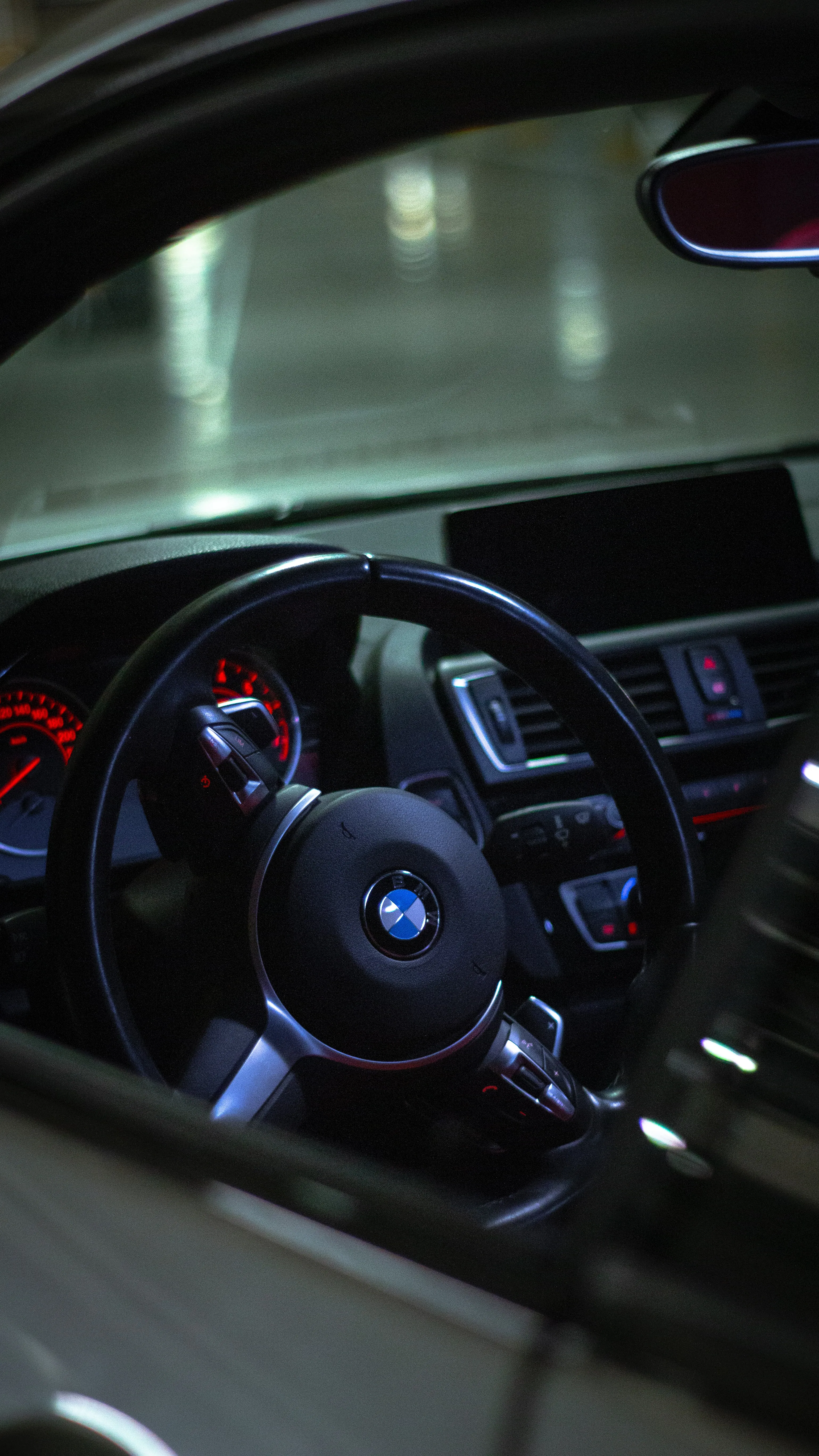 Steering Wheel and Dashboard of Luxury Car Wallpaper