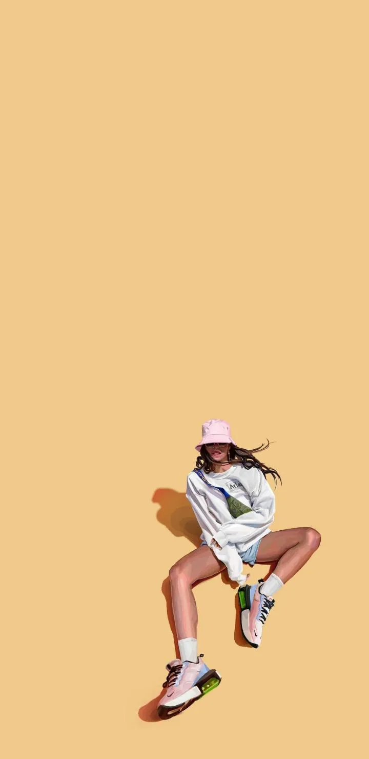 Street Style Fashion with Pastel Background Aesthetic