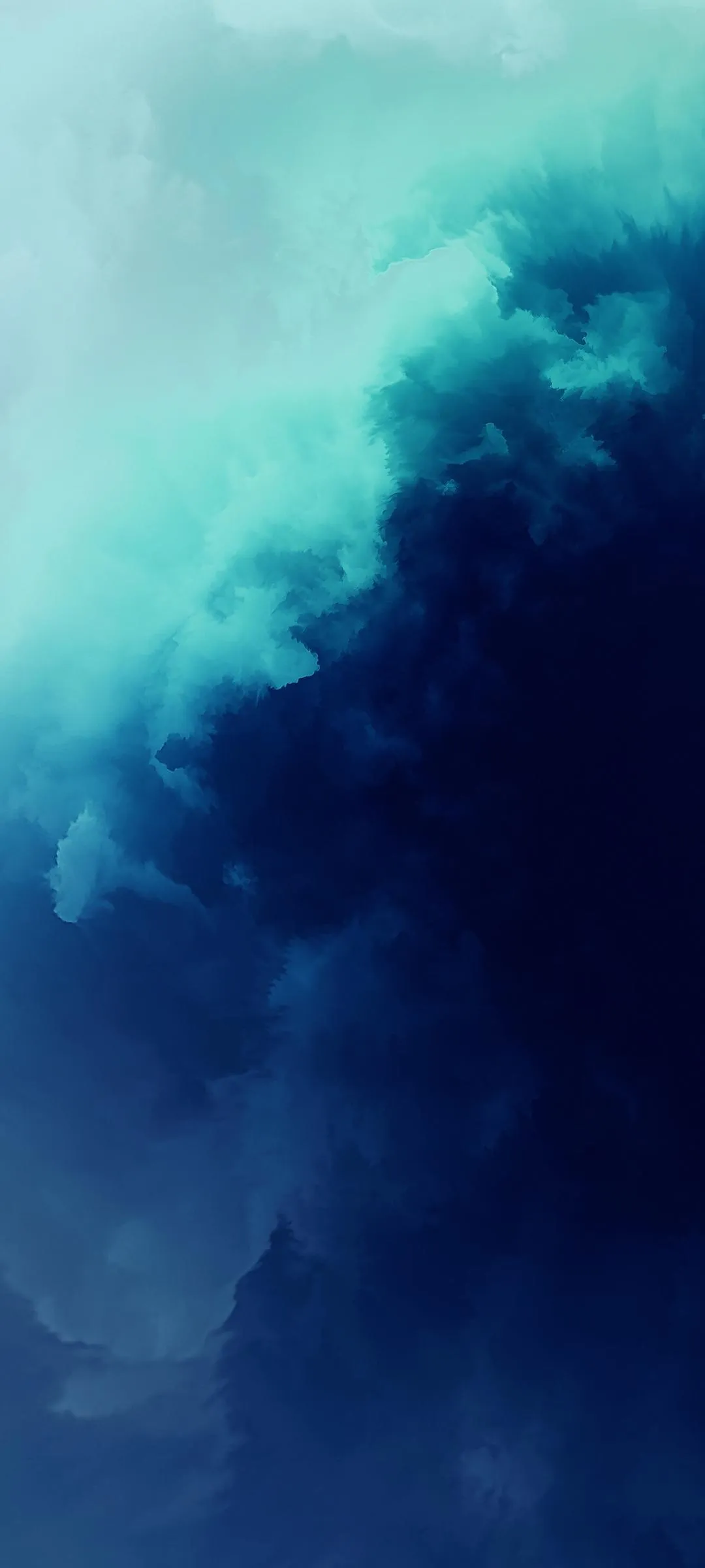 Striking Blue Ocean Wave Motion Aesthetic Wallpaper