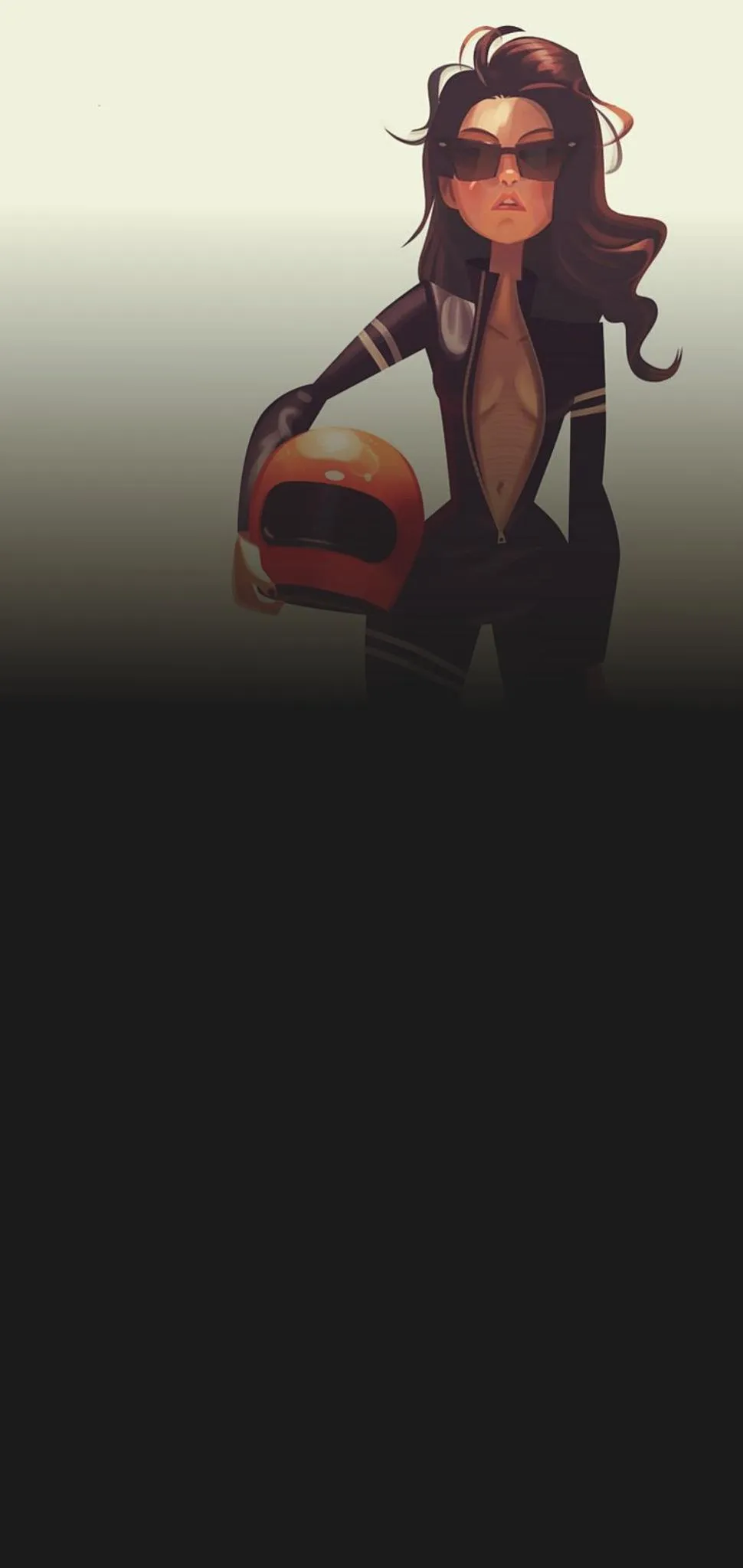 Strong Female Hero in Casual Outfit Adventure Wallpaper