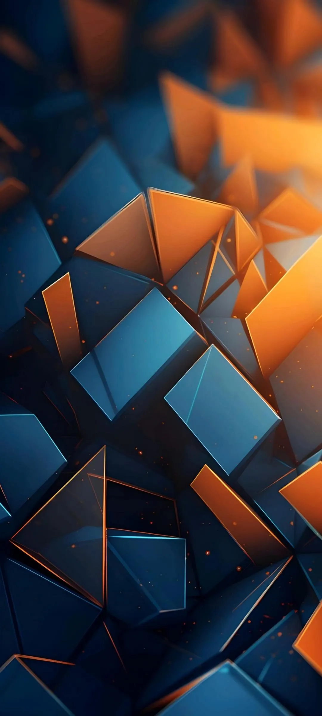 Stunning Abstract 3D Geometric Shapes Art Phone Wallpaper