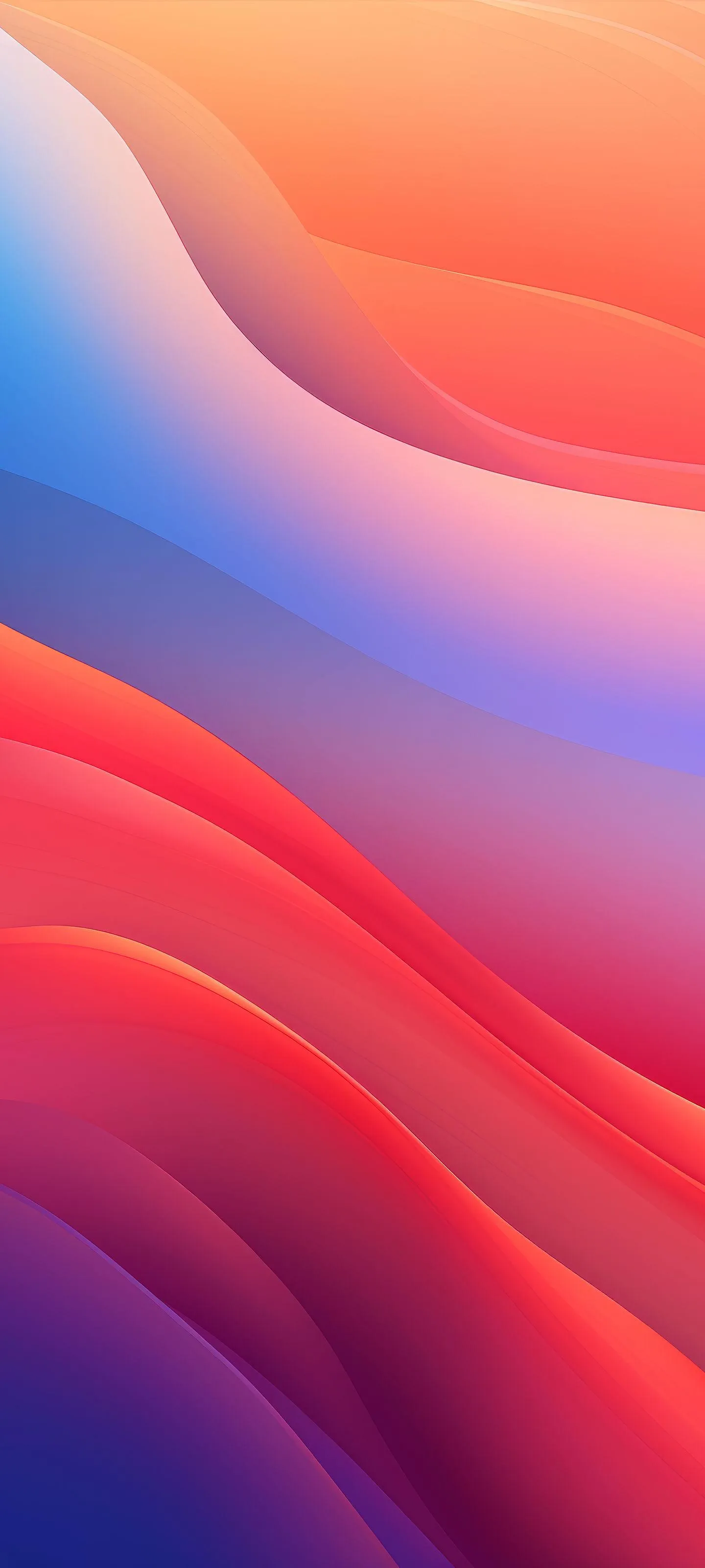 Stunning Colorful Gradient Waves Abstract Art Wallpaper