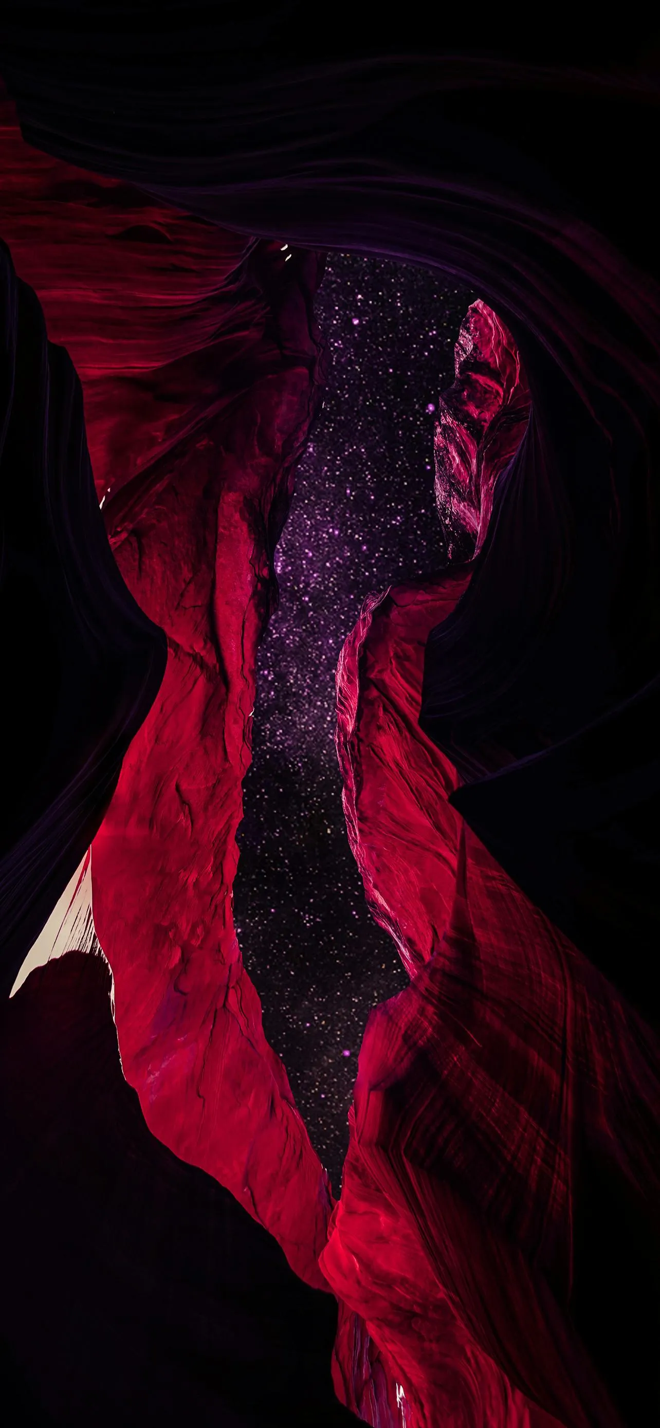 Stunning red rock canyon with natural shadows Wallpaper