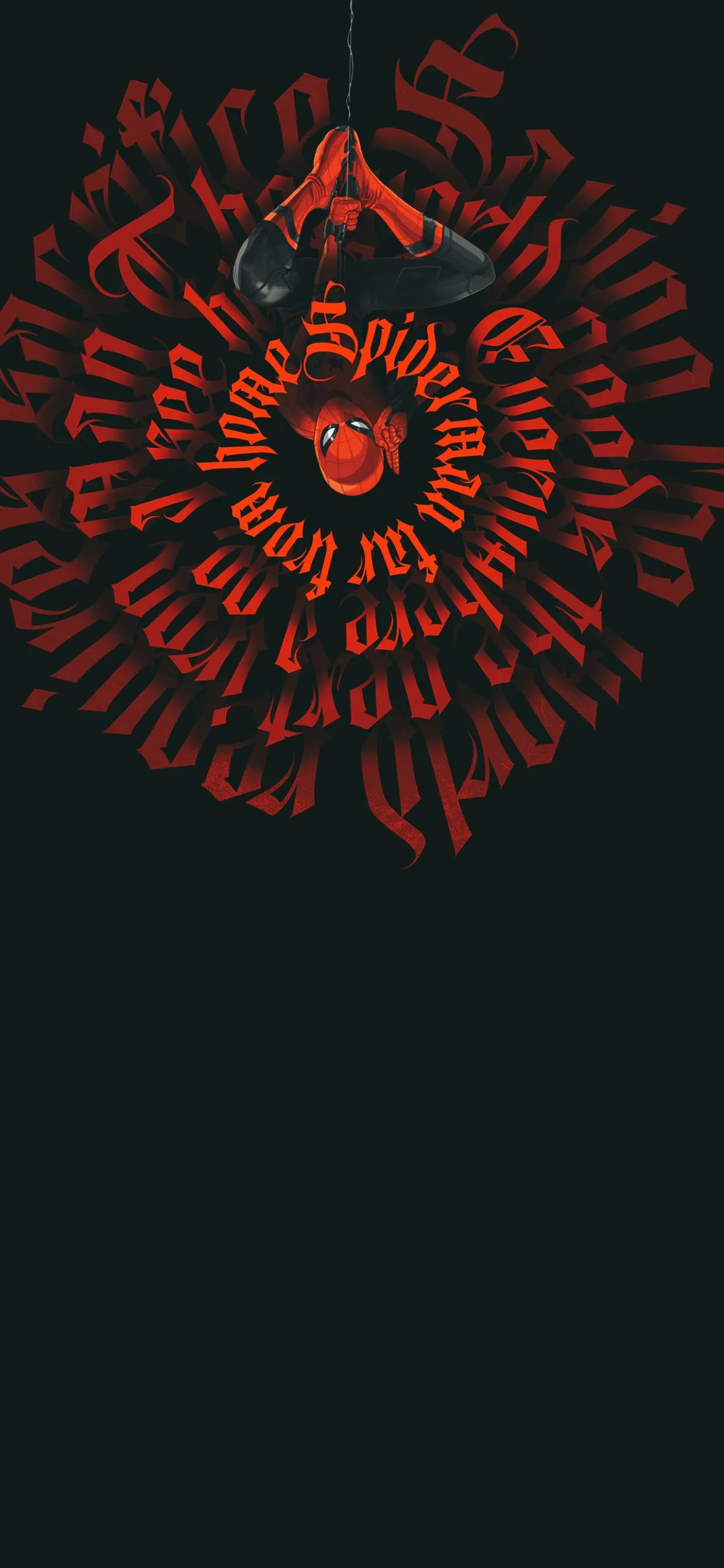 Stylish Red Superhero Art with Bold Typography Image