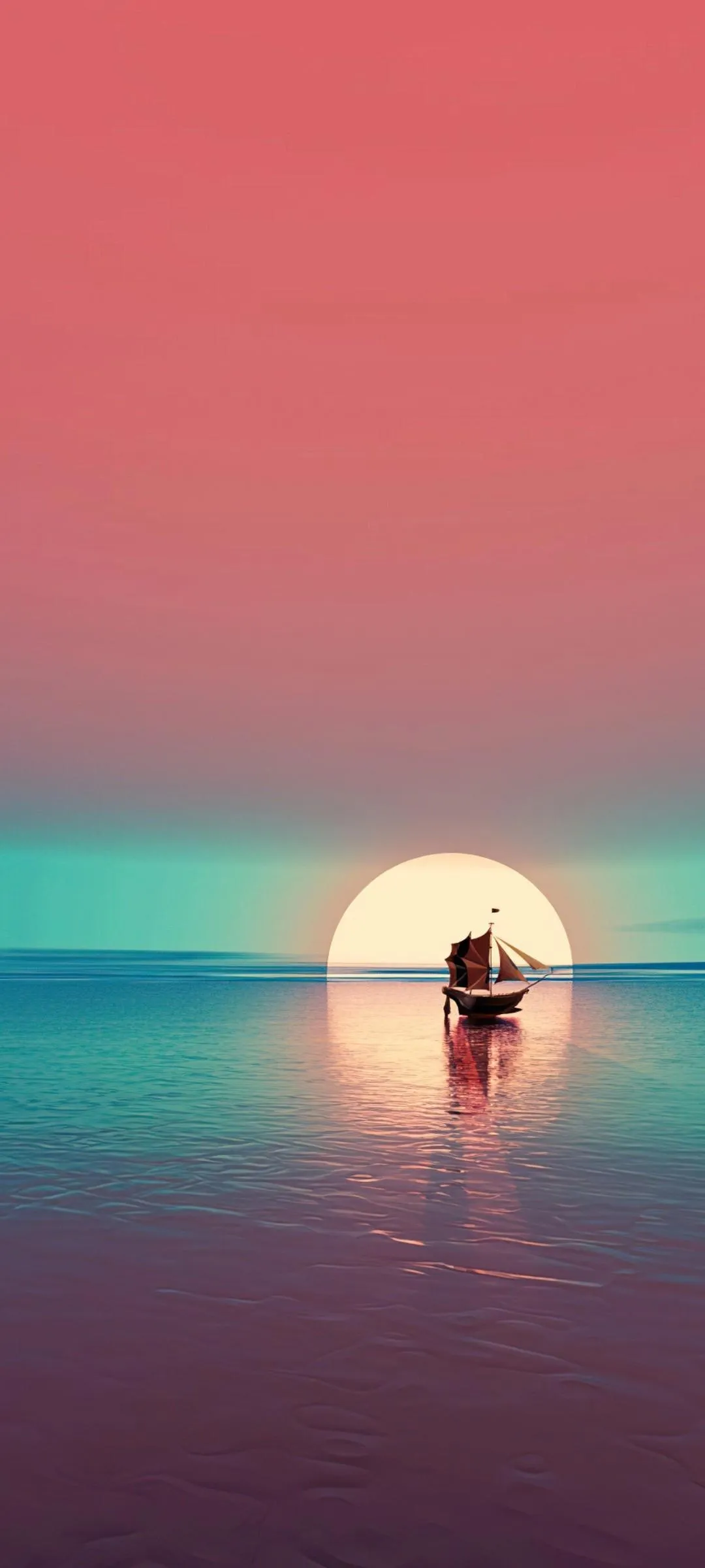 Sunrise Over Ocean Calm Serenity Aesthetic Wallpaper