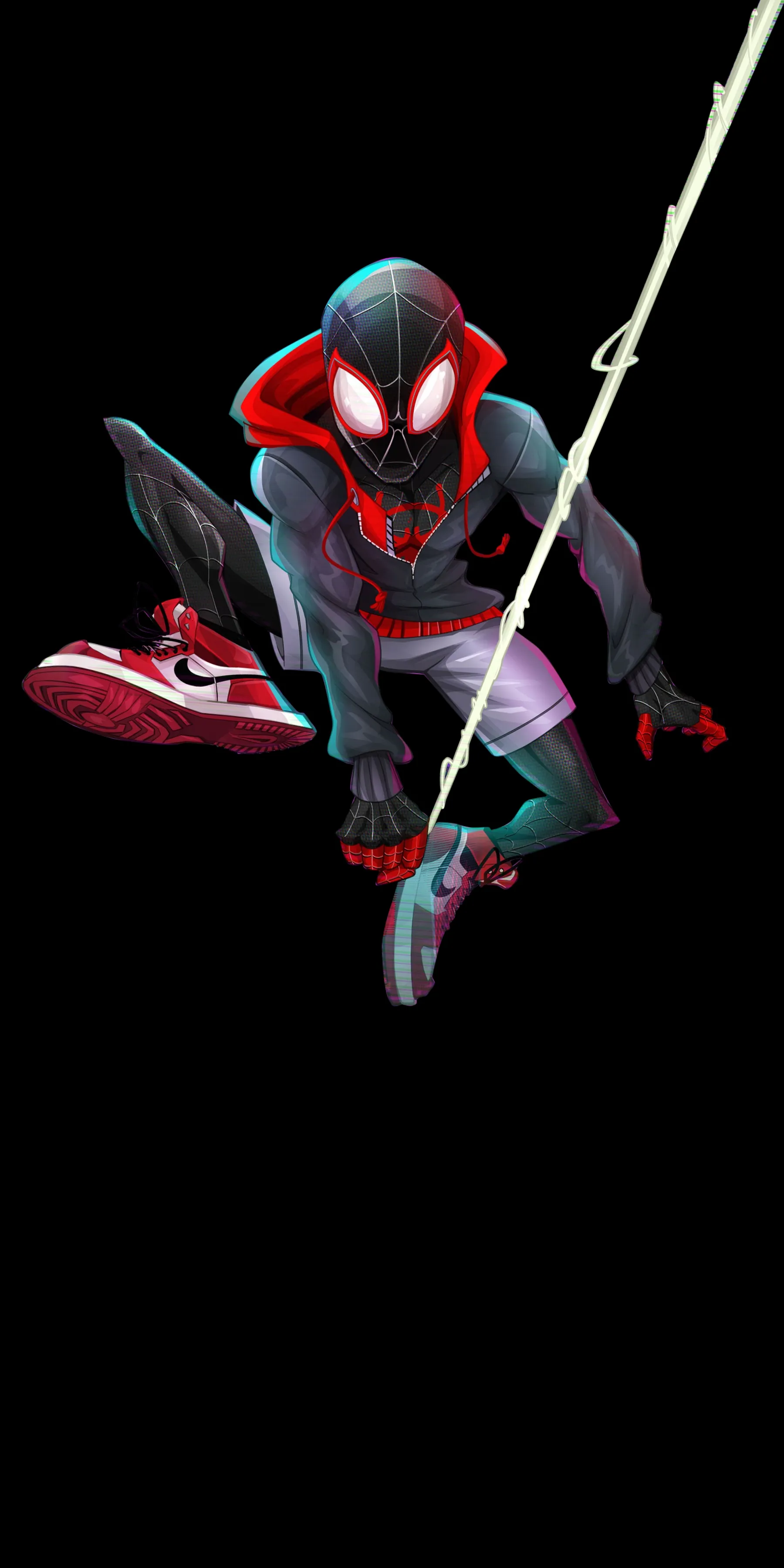 Superhero Pose in Motion Dark City Night Vibes Wallpaper