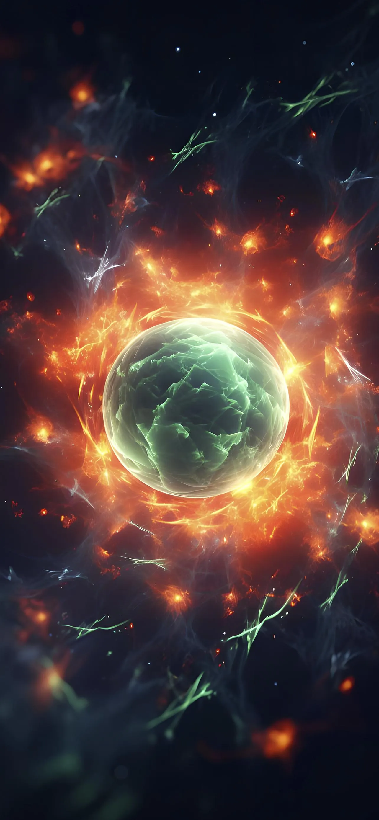 Supernova Explosion with Vivid Cosmic Colors Wallpaper