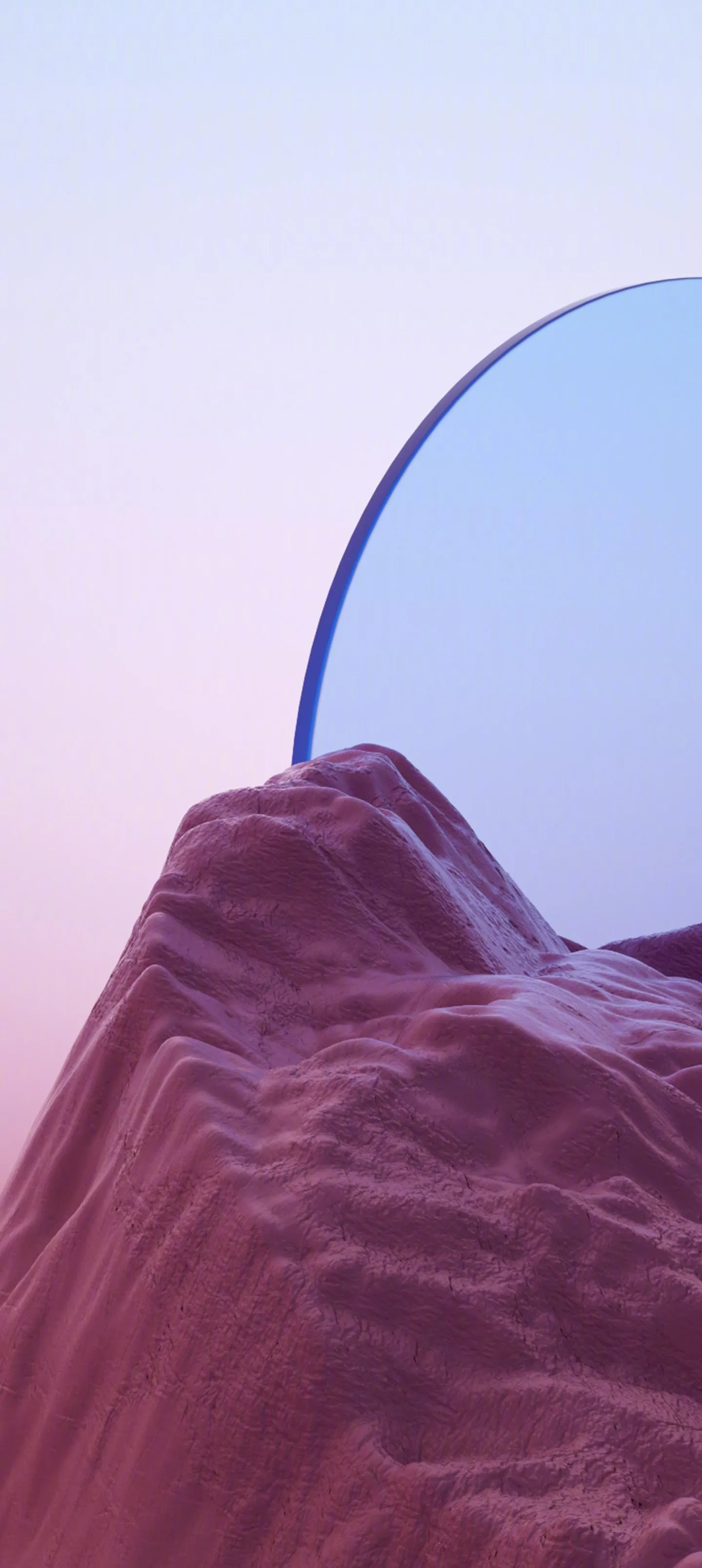 Surreal Desert Rock Arch With Mirror Reflection Wallpaper