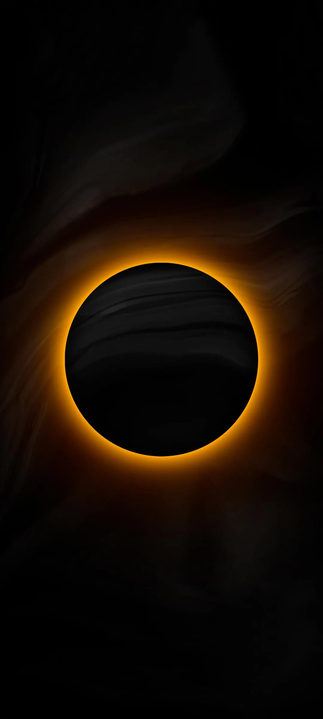 Total Solar Eclipse with Glowing Ring of Fire View Wallpaper