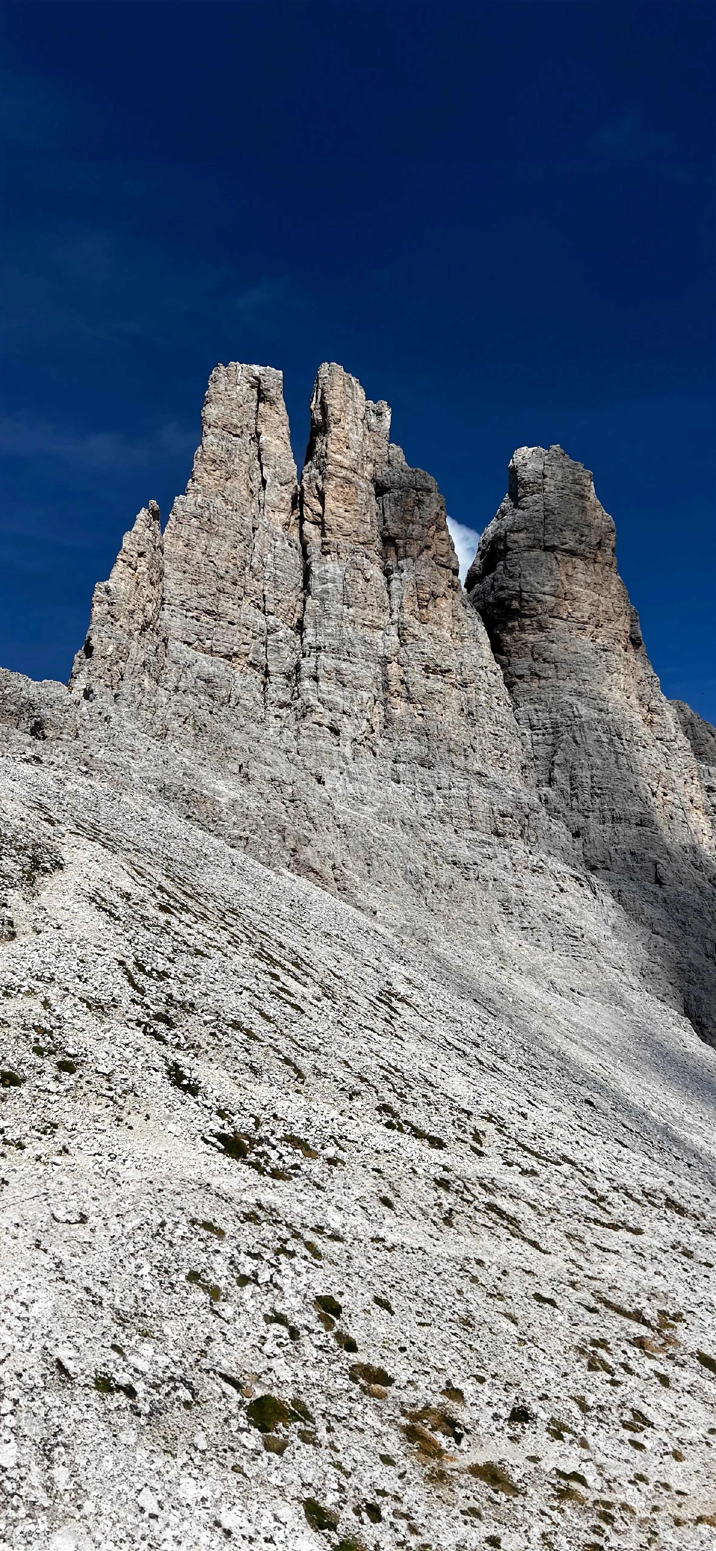 Towering White Rock Formations in a Desert Landscape