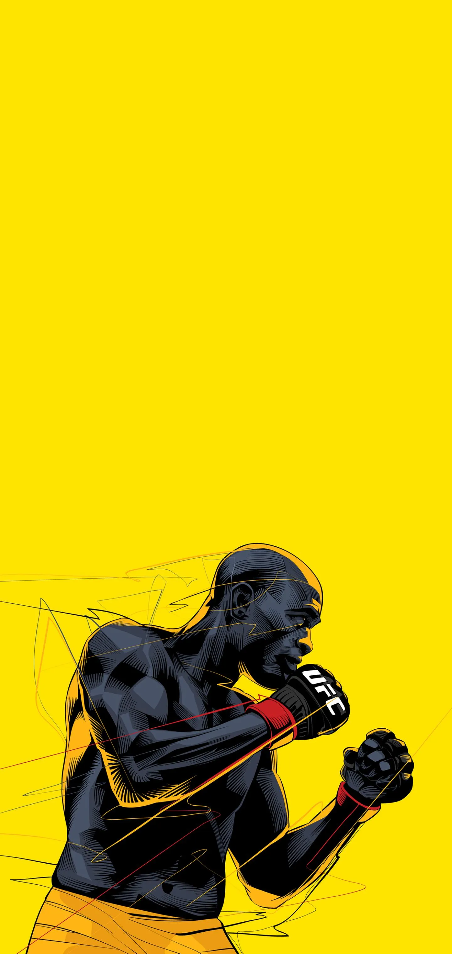 UFC Fighter Ready for Action in Dynamic Graphic Style