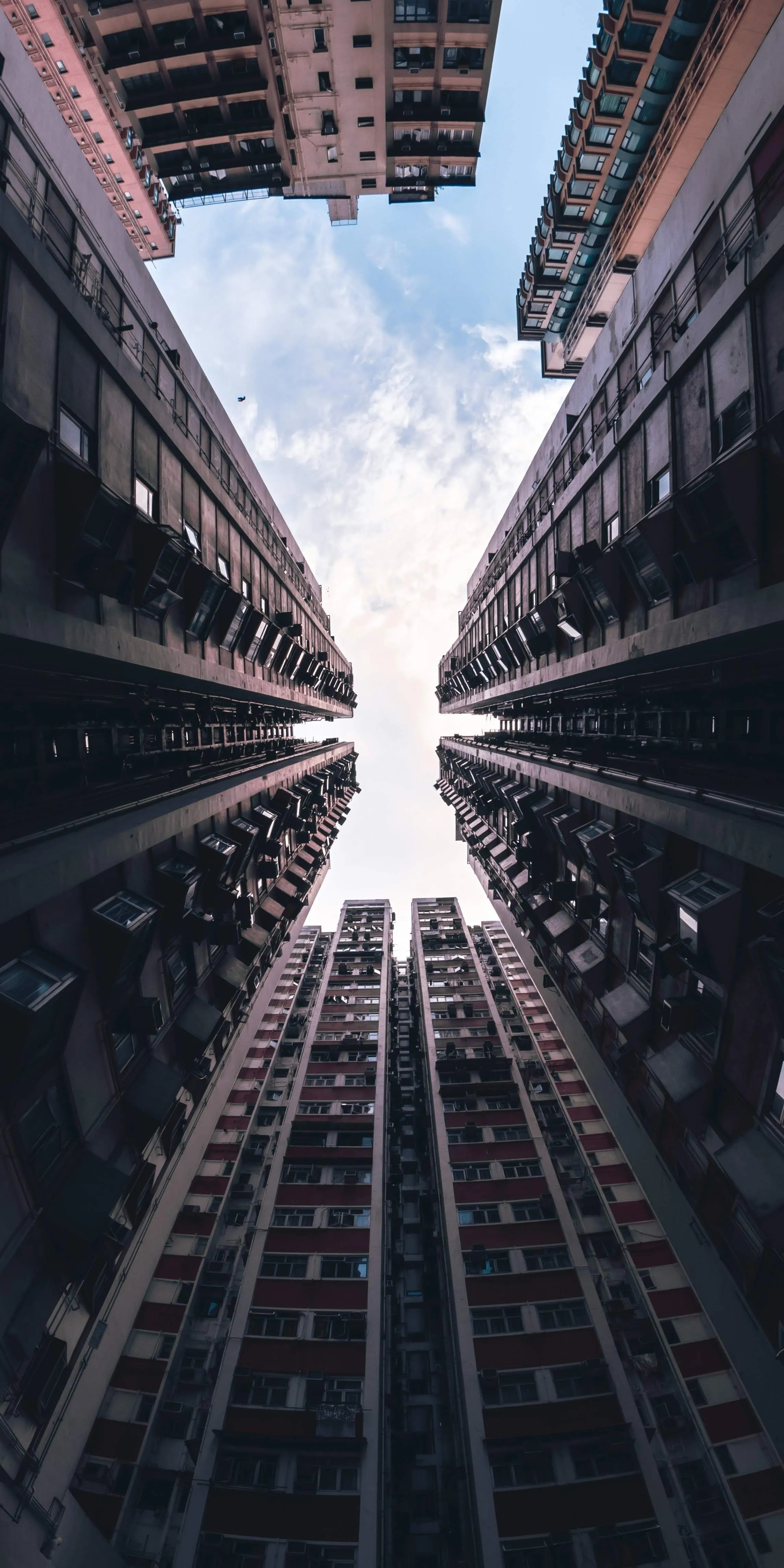 Urban Architecture Showing Symmetrical View Between Buildings
