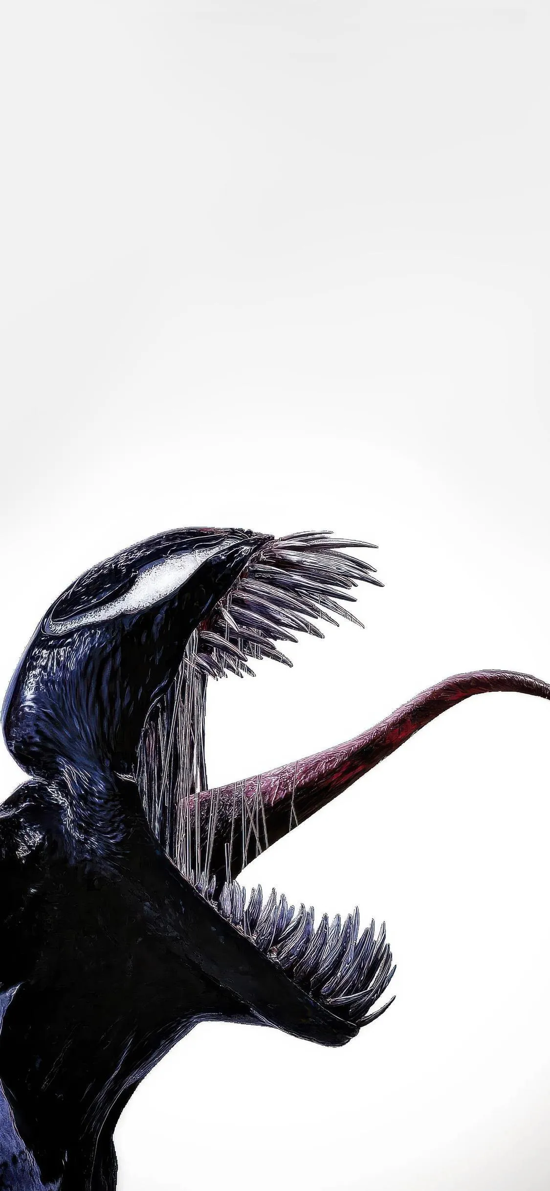 Venom Creature Roaring in Black and White Fantasy Theme