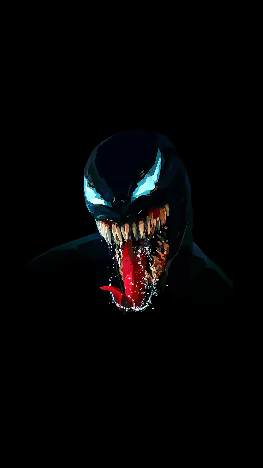Venom Inspired Character with Dark Fiery Expression Image