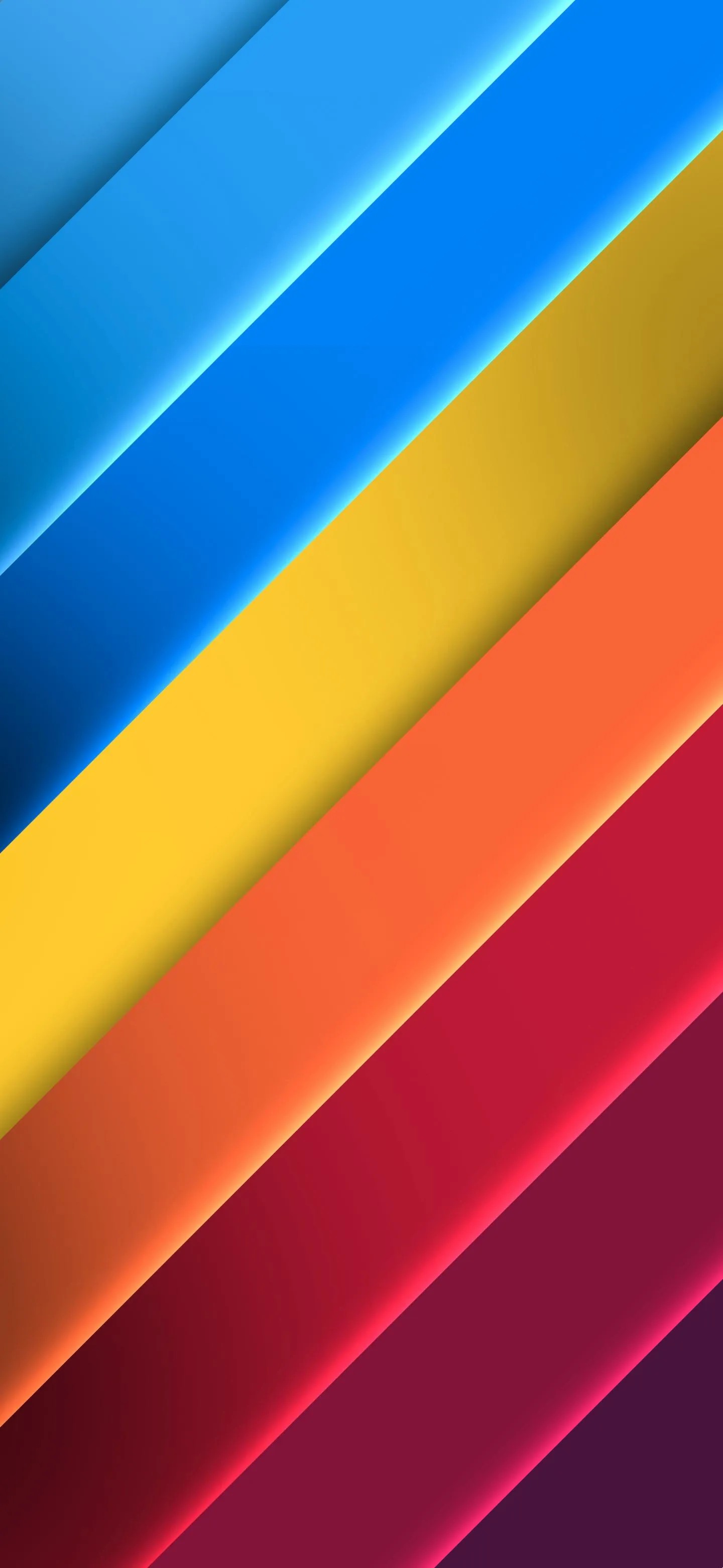 Vibrant Blue Yellow Red Stripes Gradient Wallpaper