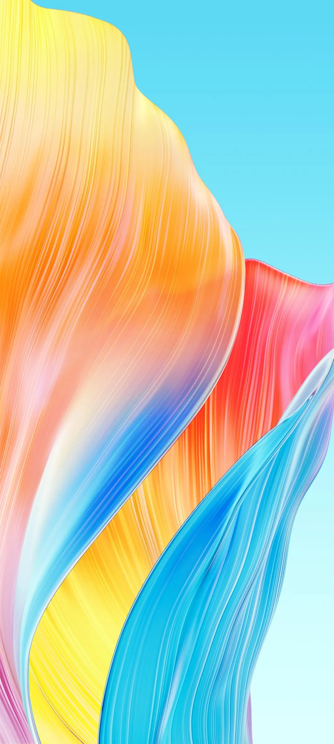 Vibrant Color Swirls in Bright Abstract Art Style Wallpaper