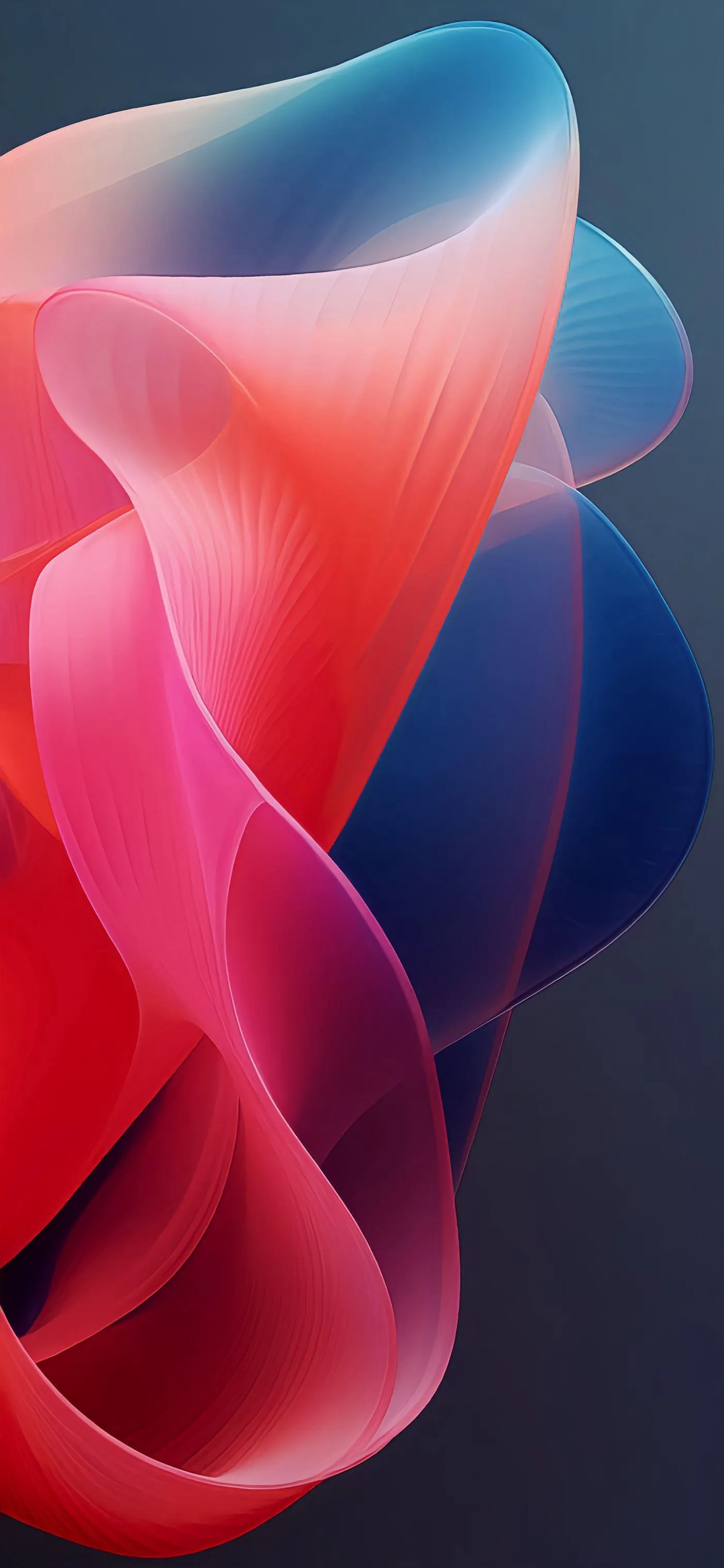 Vibrant Color Waves Blending Red and Blue Patterns