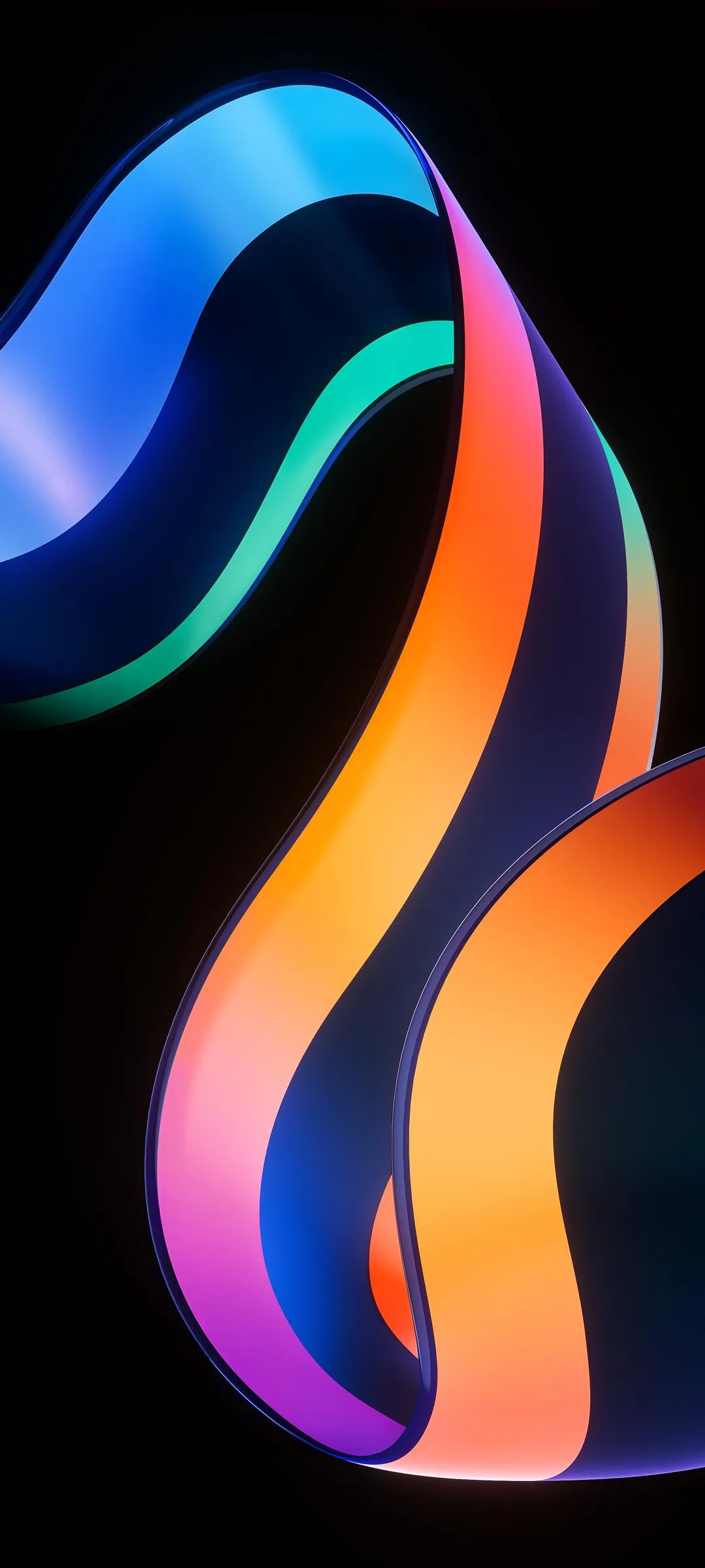Vibrant Color Waves Creating Smooth Motion Flow Wallpaper