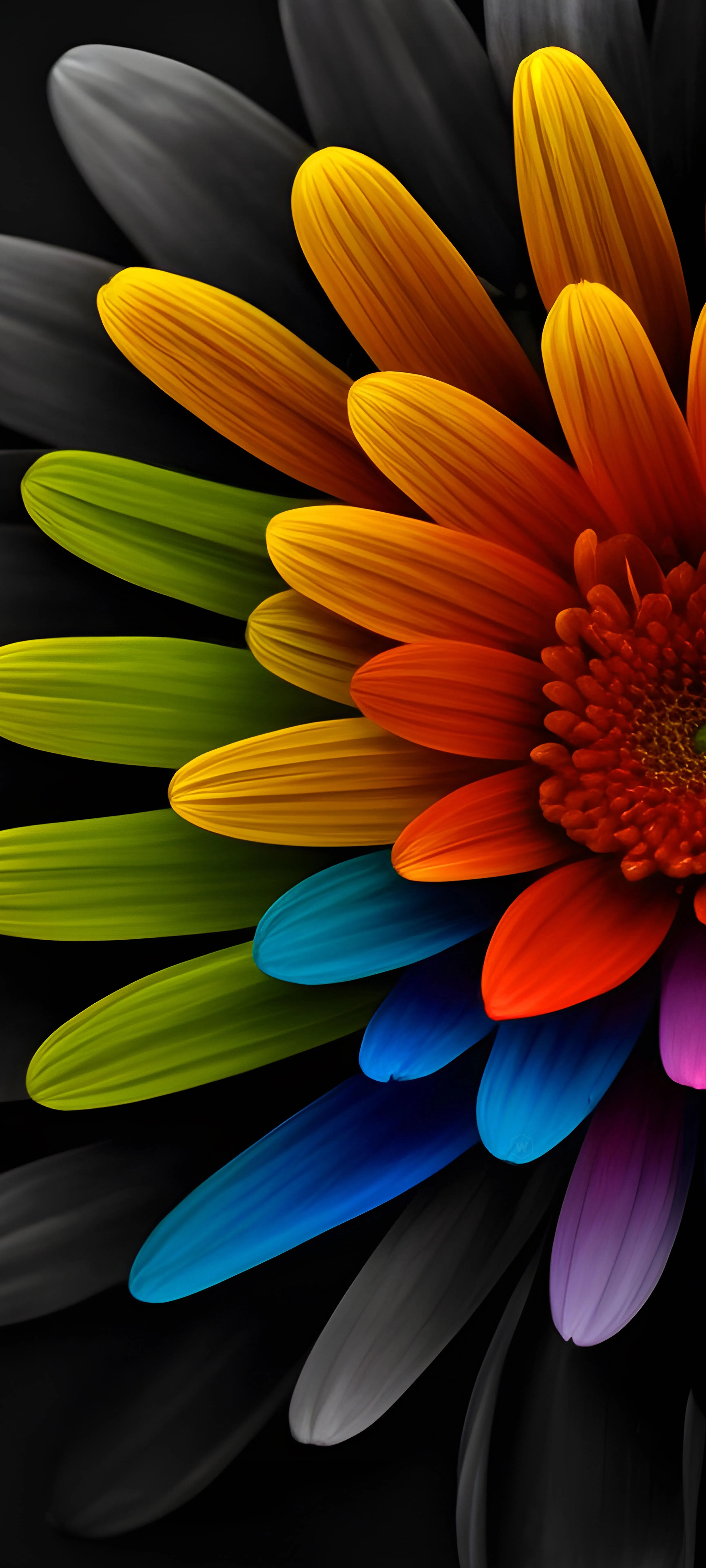 Vibrant Colorful Flower Petals Displaying Natural Beauty