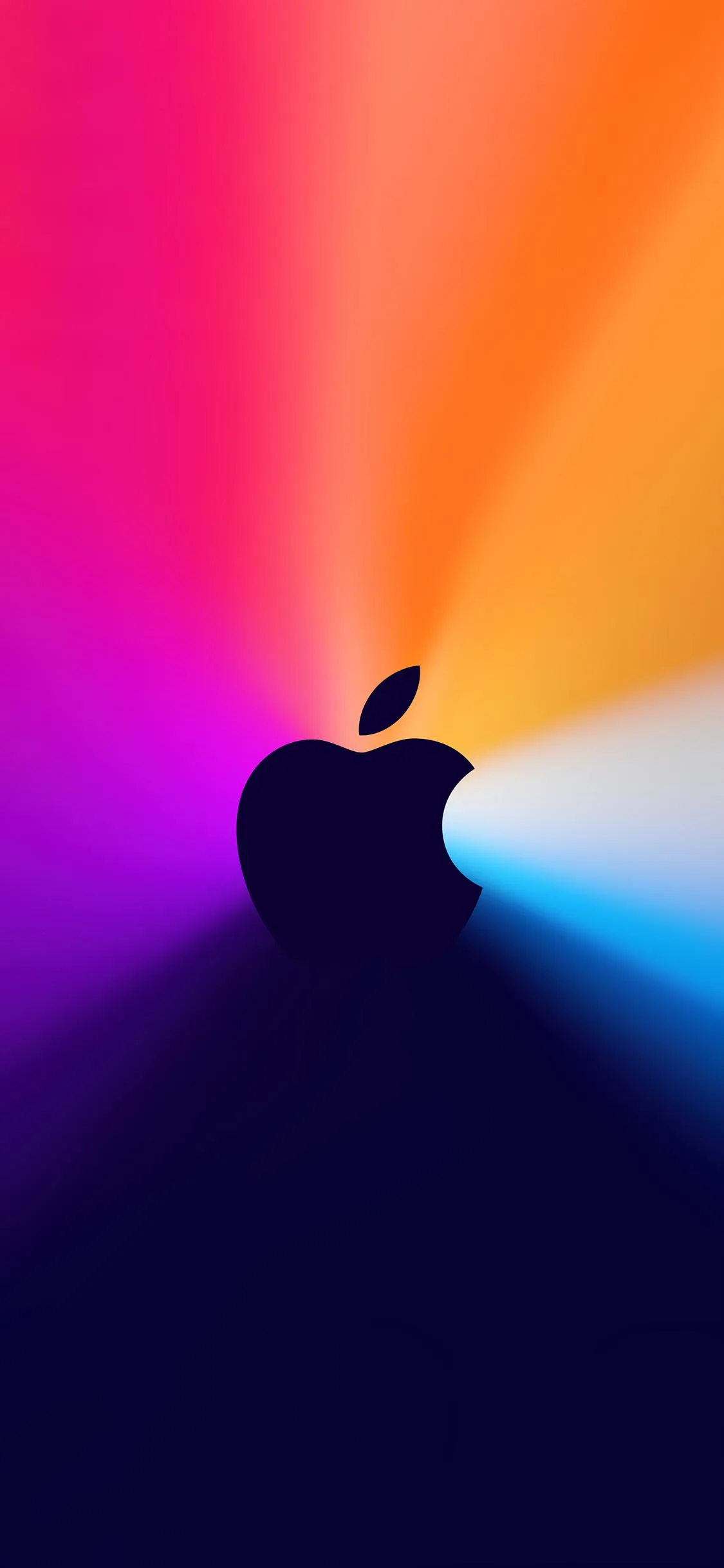 Vibrant Gradient Apple Logo HD Background Wallpaper