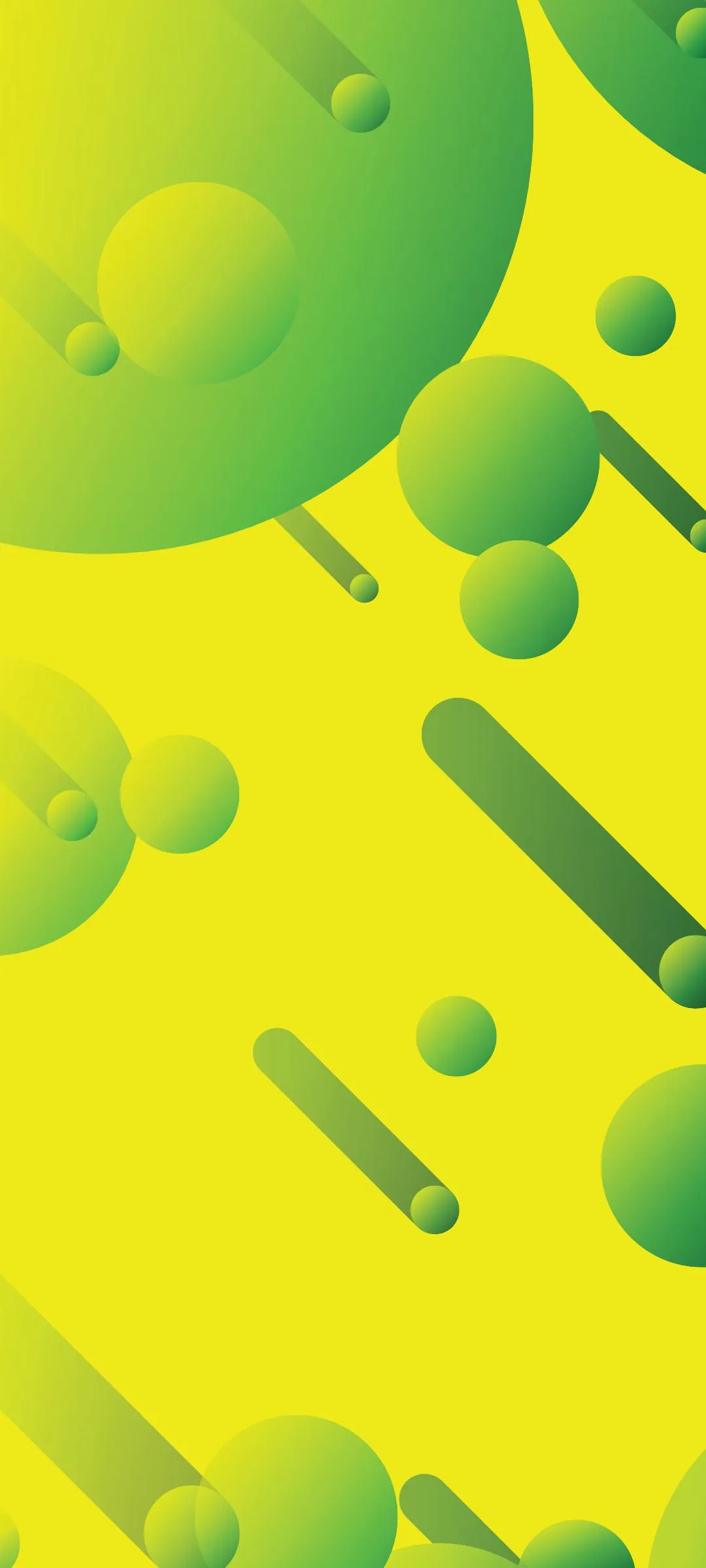 Vibrant Green 3D Geometric Abstract Mobile Wallpaper