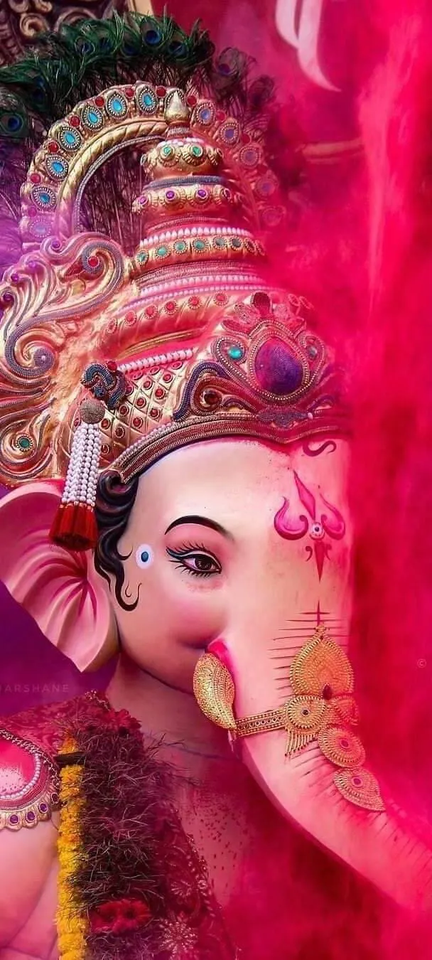 Vibrant Lord Ganesha Idol Decorated with Rich Colors