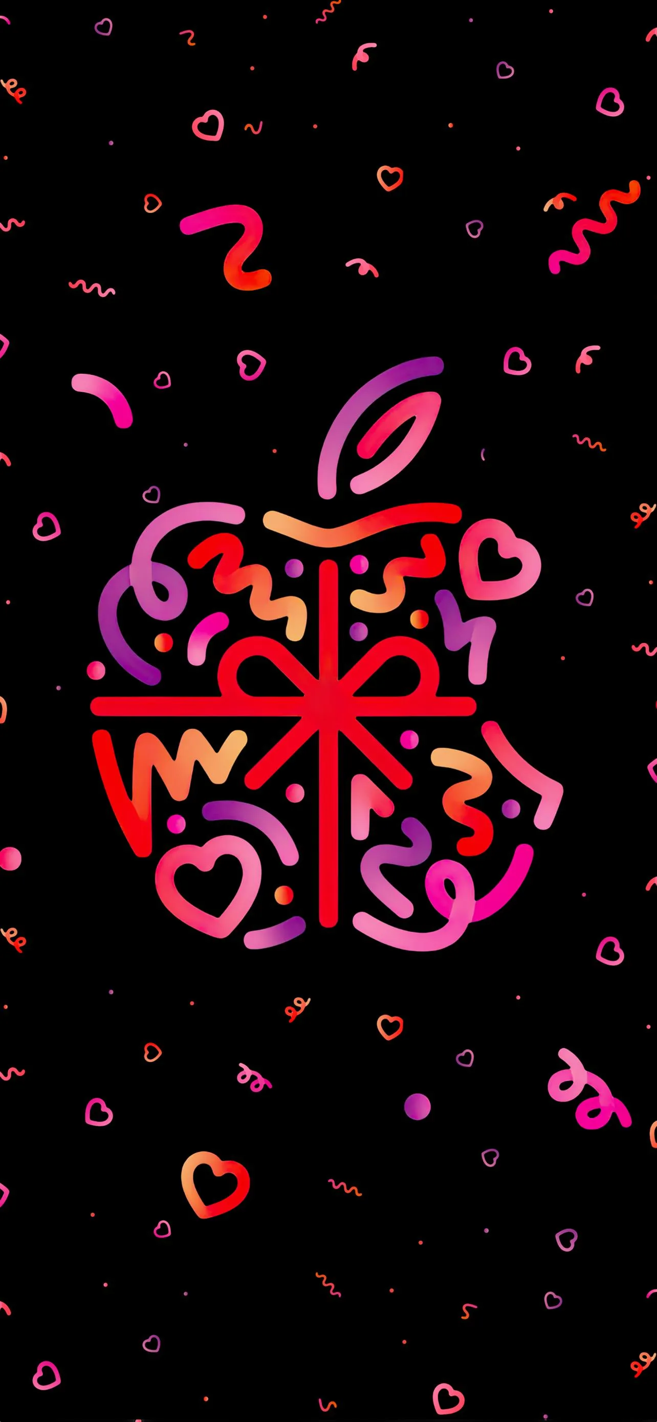 Vibrant Neon Mandala Art on Dark Background Wallpaper