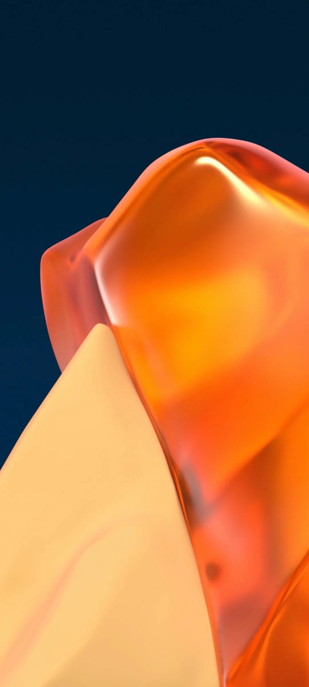 Vibrant Orange Fabric Flowing in Elegant Motion Wallpaper