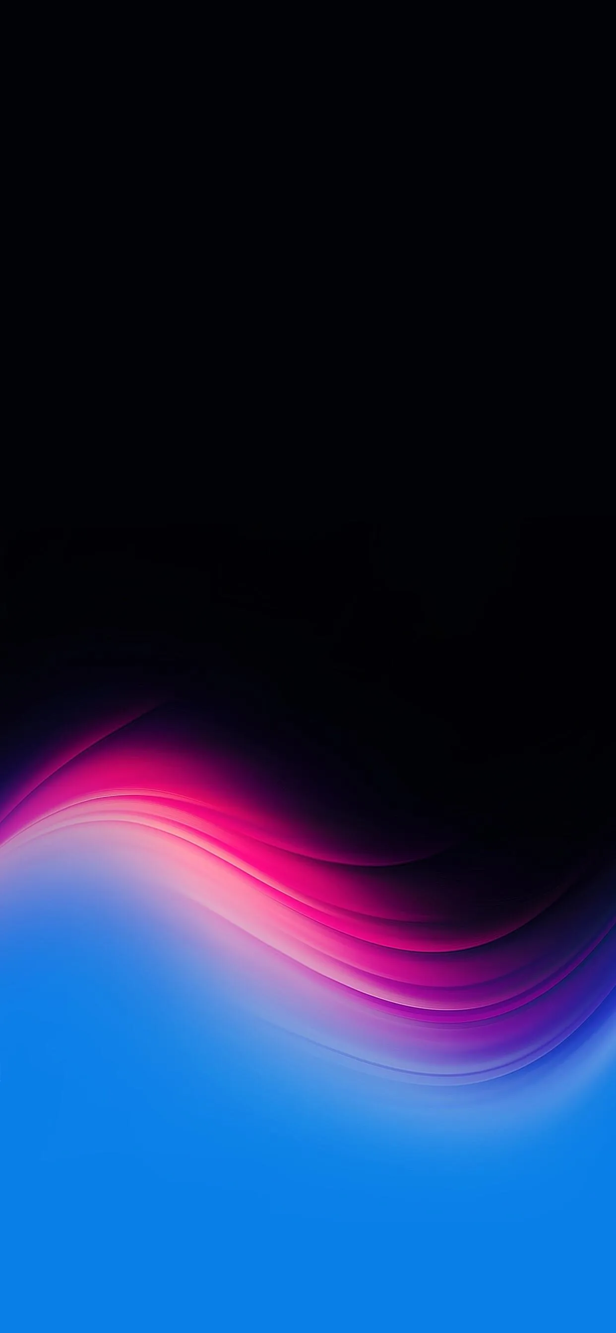 Vibrant Pink and Blue Light Wave in Dark Frame Wallpaper