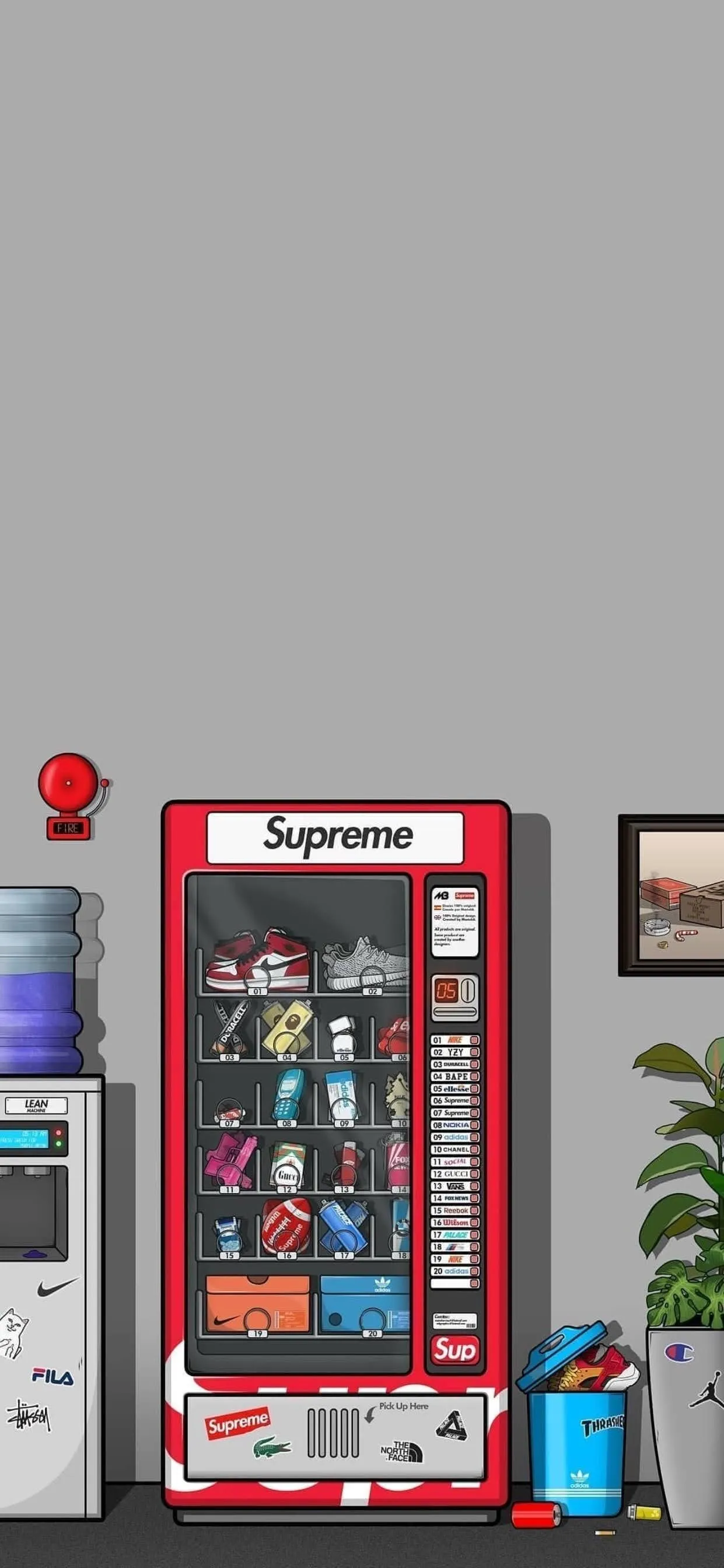 Vintage Arcade Machine on Plain Grey Minimal Background