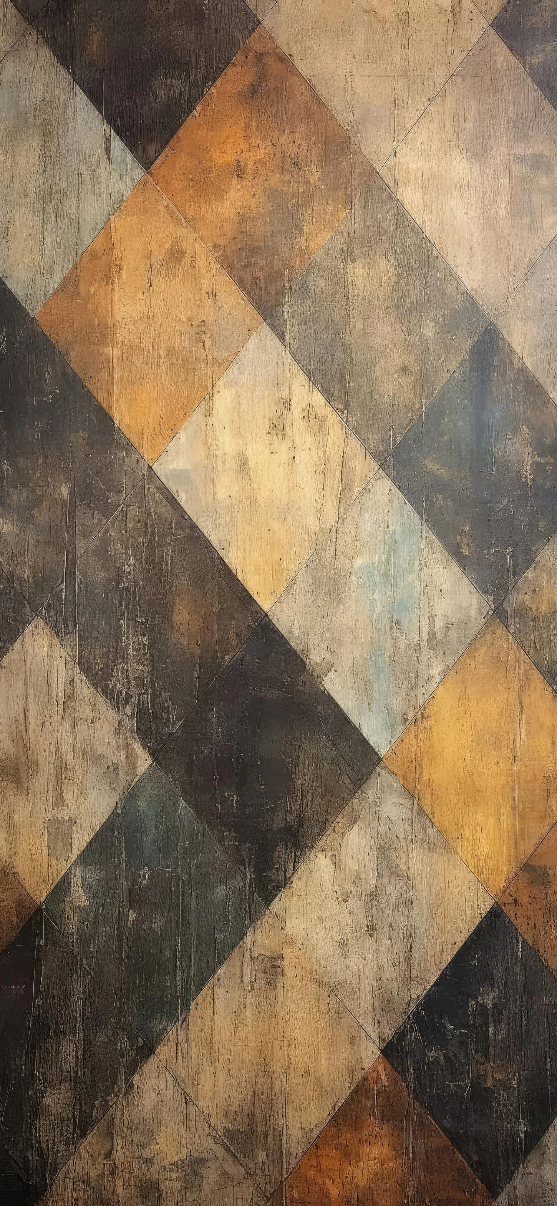 Vintage Diamond Wood Texture with Warm Color Tones Image