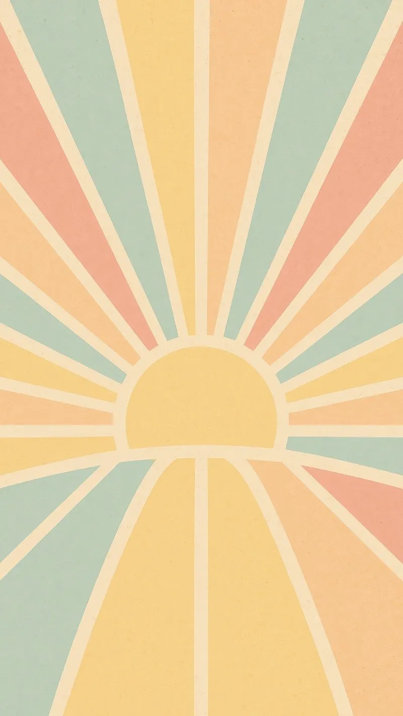 Vintage Sunrise Artwork with Warm Retro Toned Illustration