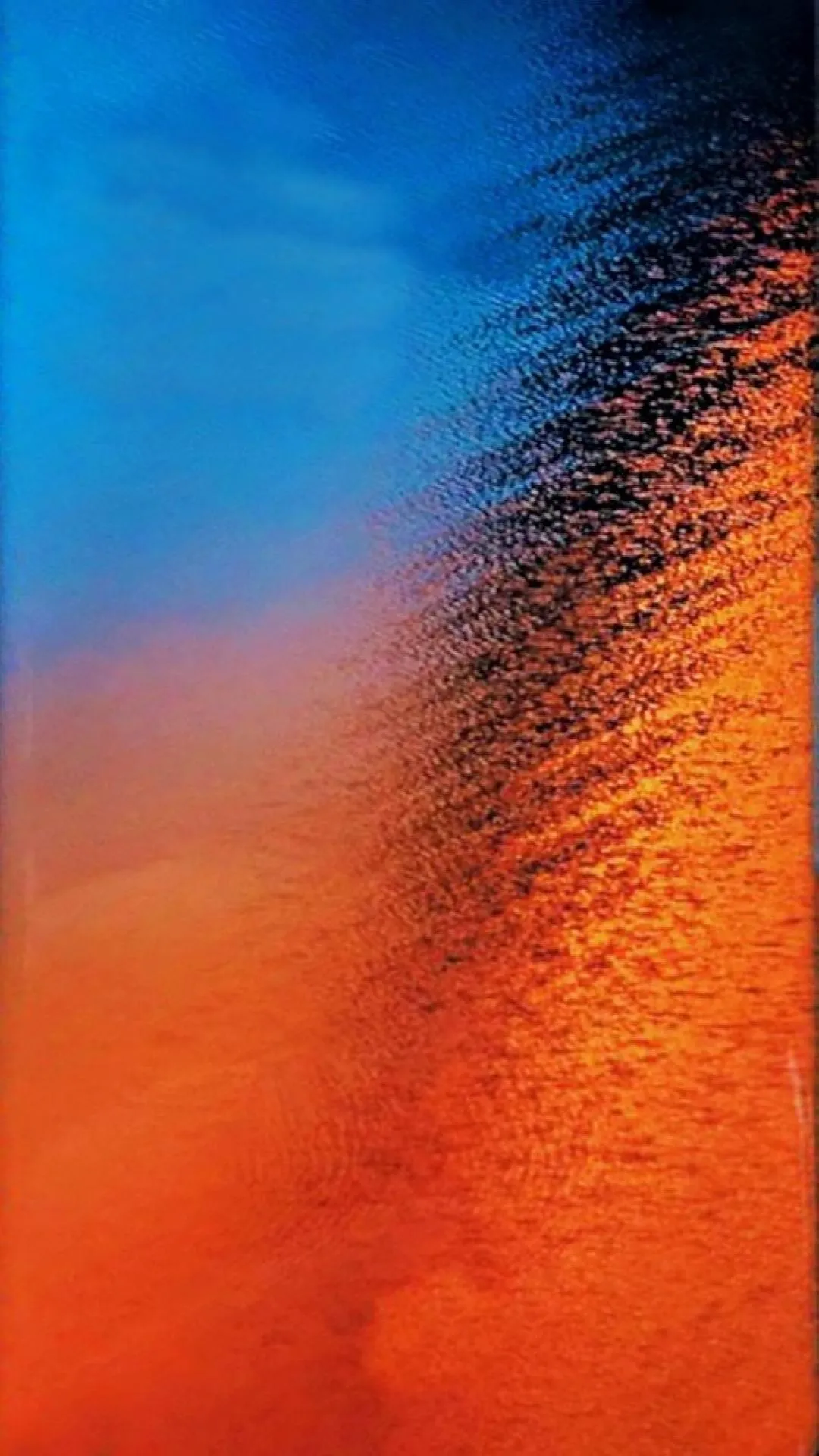 Vivid Blue and Orange Gradient Abstract Texture Wallpaper