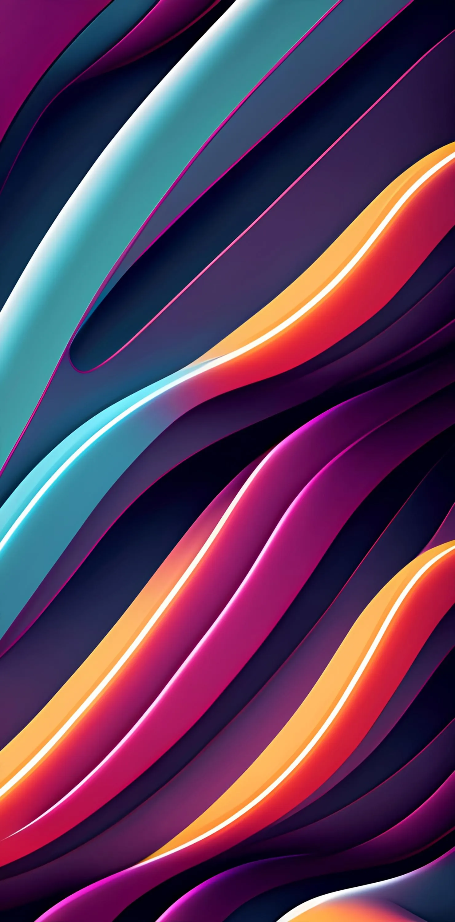 Vivid Colorful Lines Forming Smooth Wave Motion Wallpaper