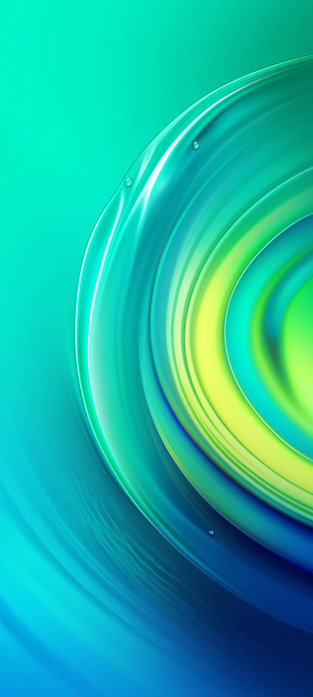 Vivid Green Blue Swirl for Vibrant Modern Wallpaper