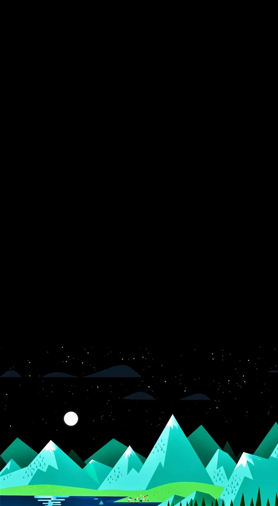 Vivid Neon Mountain Peaks for Futuristic Aesthetic