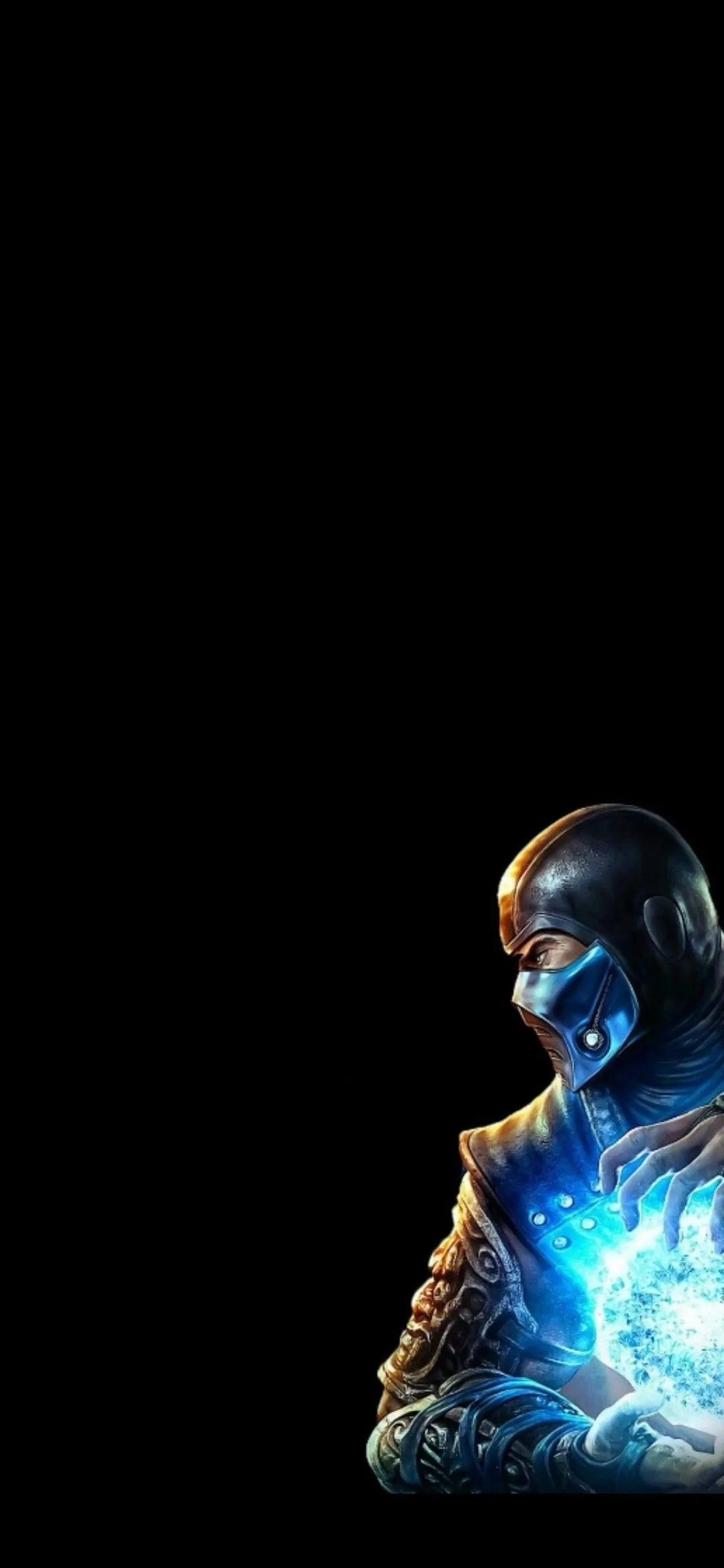 Warrior Harnessing Power of Ice in Dark Battle Scene