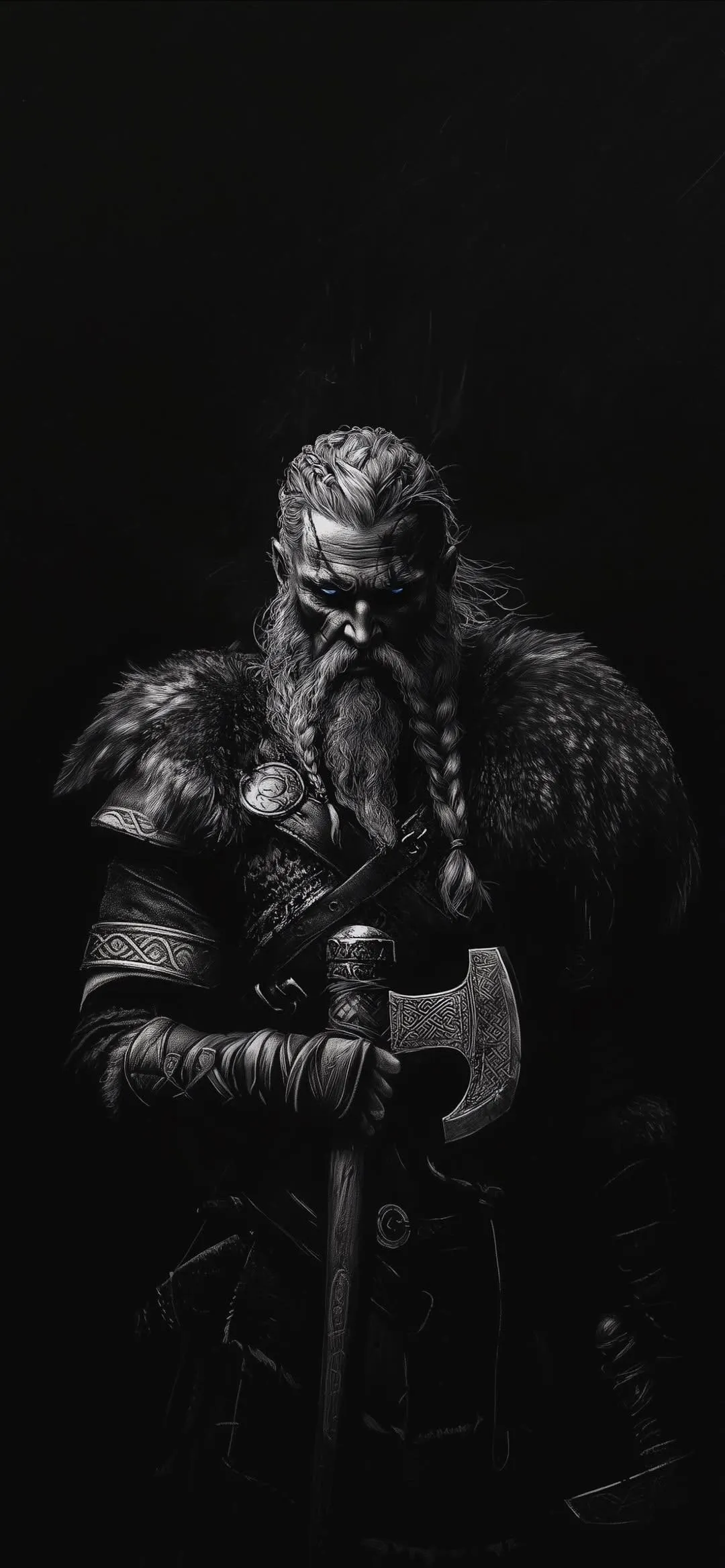 Warrior Statue Shadow for Powerful Phone Wallpaper