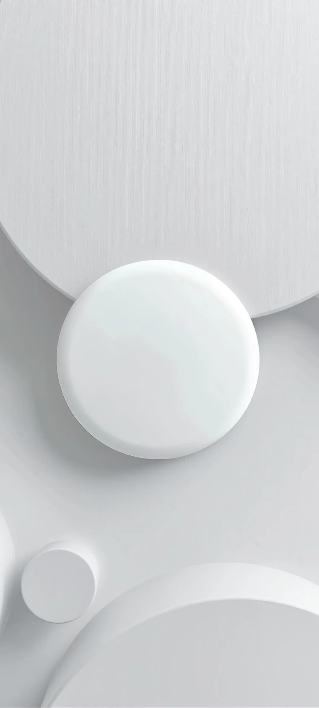 White 3D Spheres Minimal Wallpaper for Smartphones