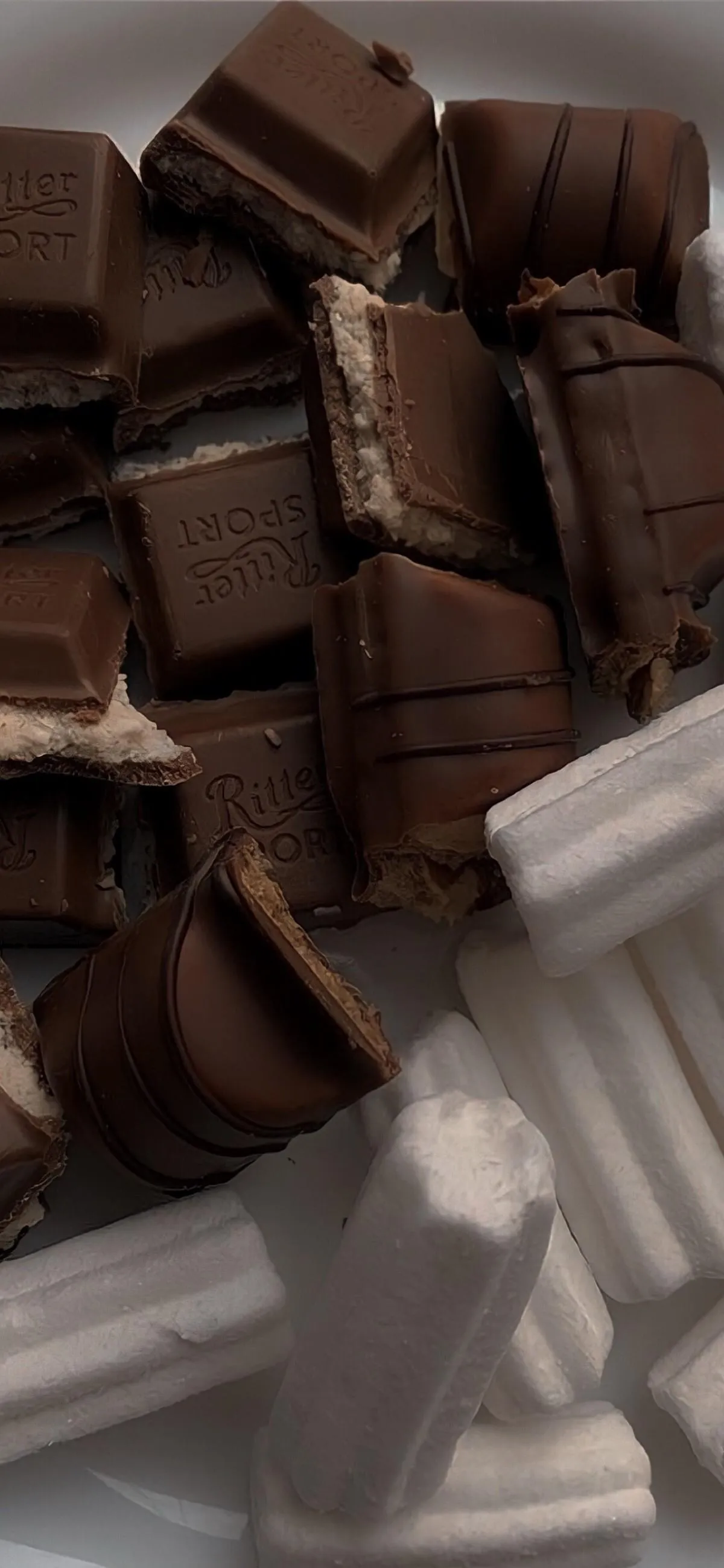 White Black Chocolate Bar Close Up HD Mobile Wallpaper