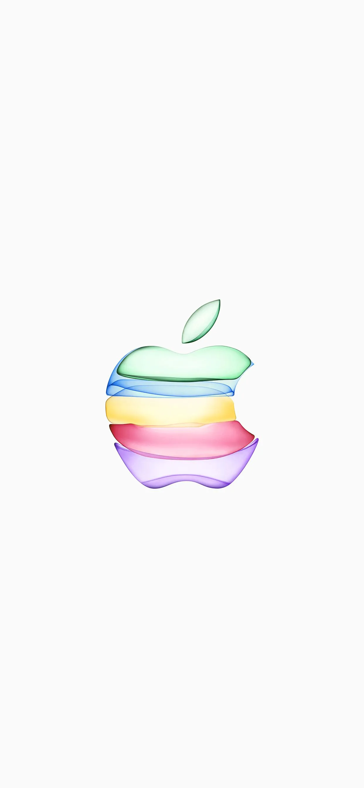 White Minimal Apple Logo on Clean Background Image