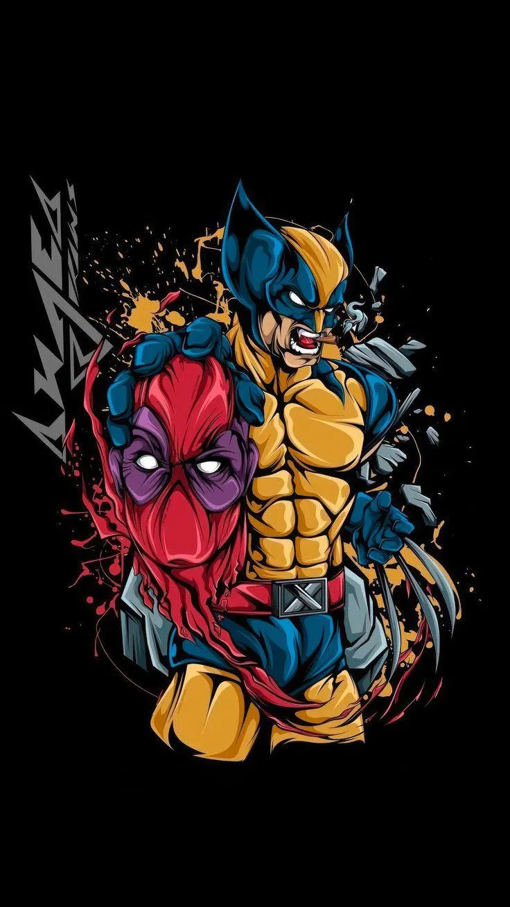 Wolverine Shows Power Holding Deadpool Mask Artwork