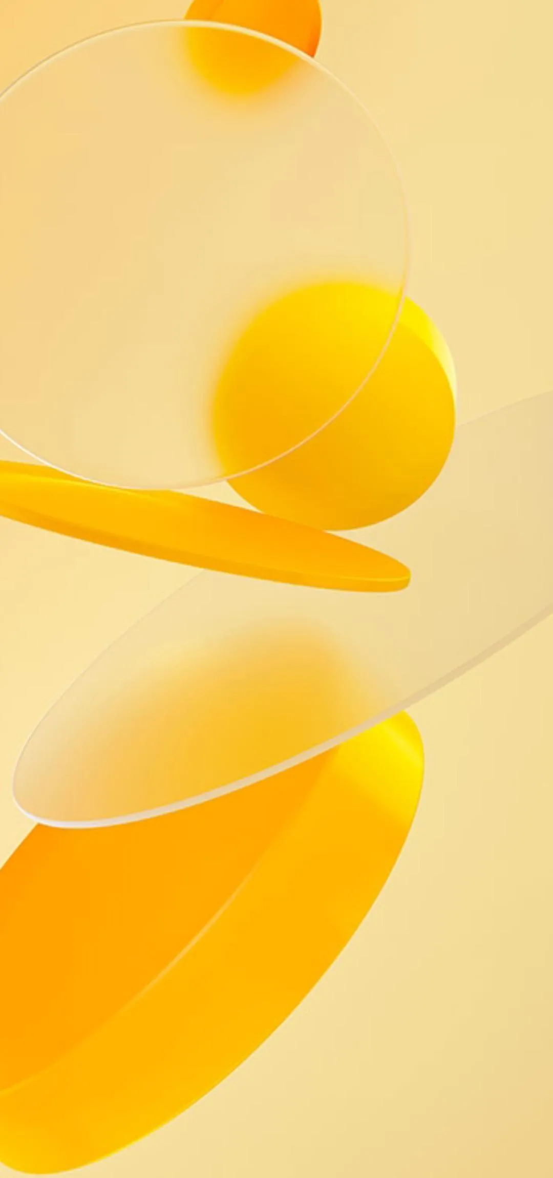 Yellow Abstract Shape Art for Bright Modern Display
