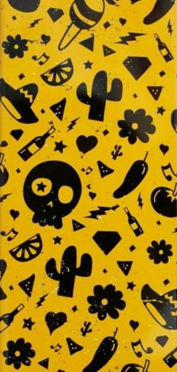 Yellow Artistic Pattern Wallpaper for Modern Phones