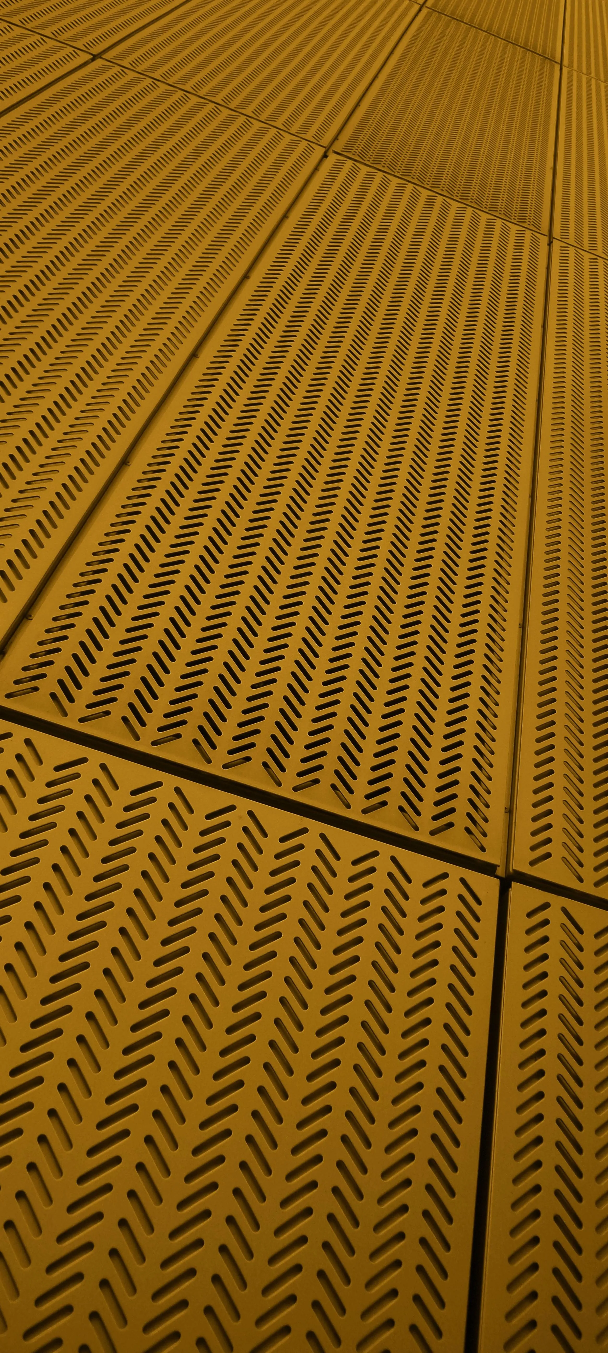 Yellow Metallic Pattern Forming Abstract Industrial Look