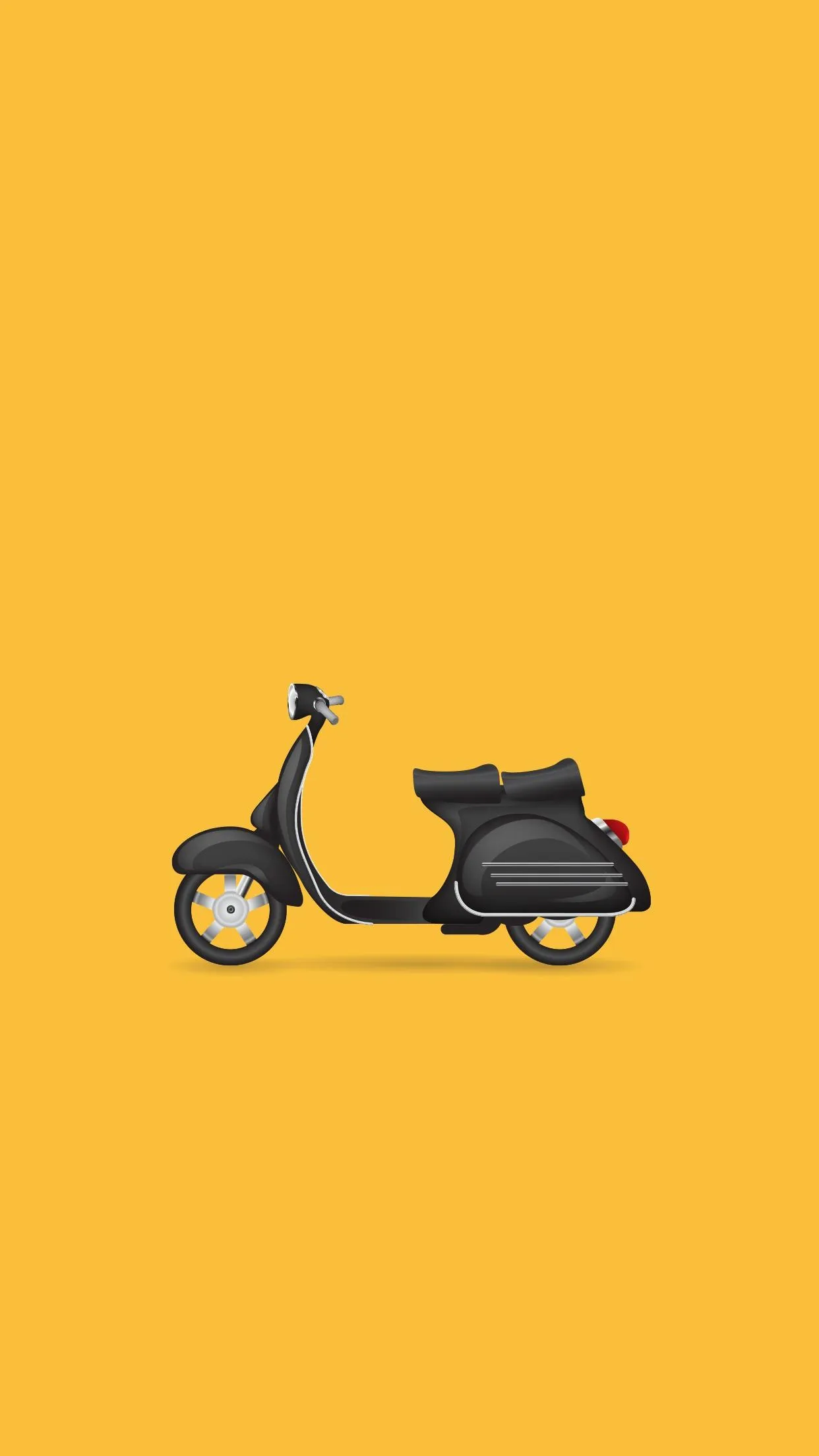 Yellow Scooter Illustration for Playful Modern Look Image