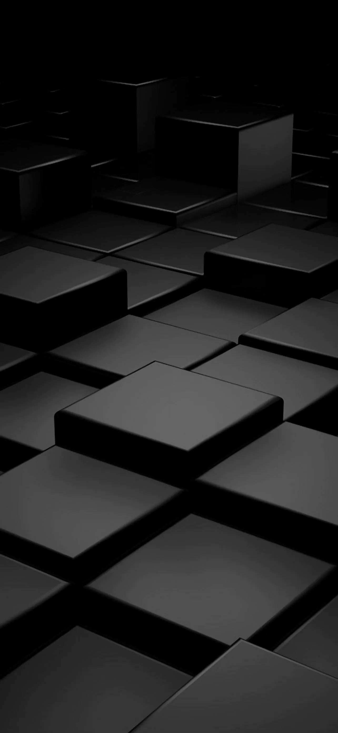 3D black cubes design background with depth free Wallpaper