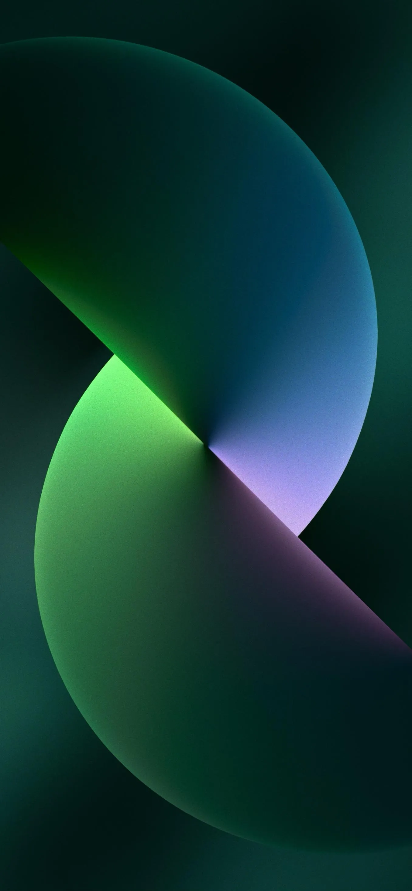 Abstract blend of soft green blue and black colour lights